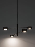 Grande suspension LED à intensité variable Auberon - Noir