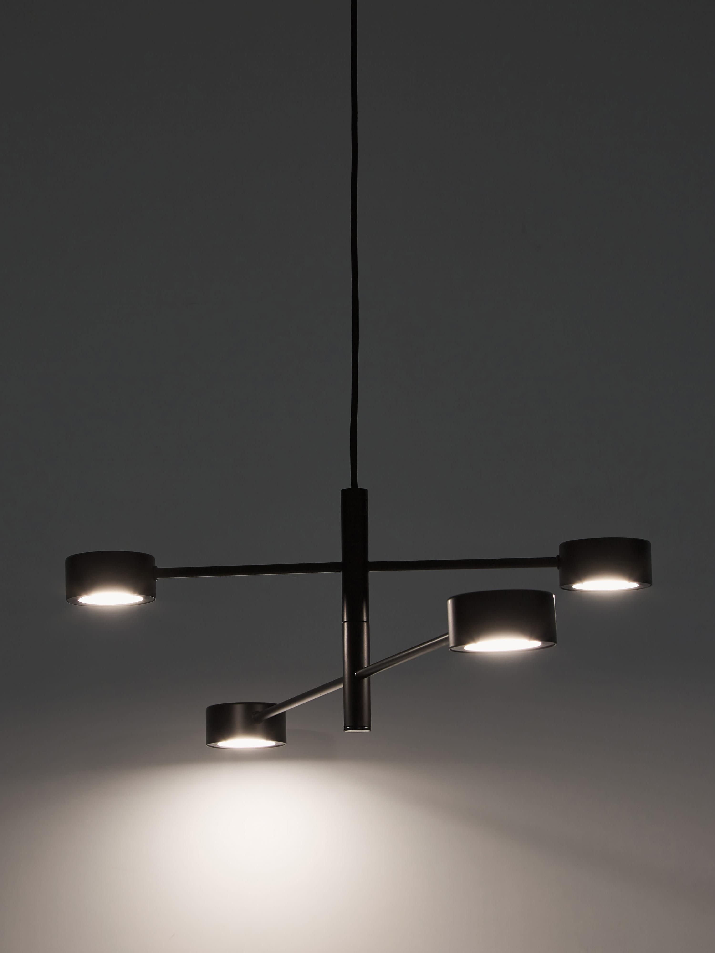 Grande suspension LED à intensité variable Auberon - Noir