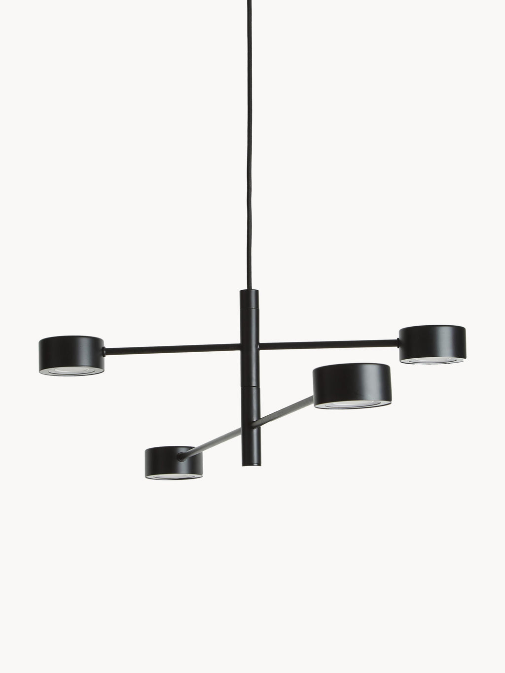 Grande suspension LED à intensité variable Auberon - Noir