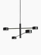 Grande suspension LED à intensité variable Auberon - Noir
