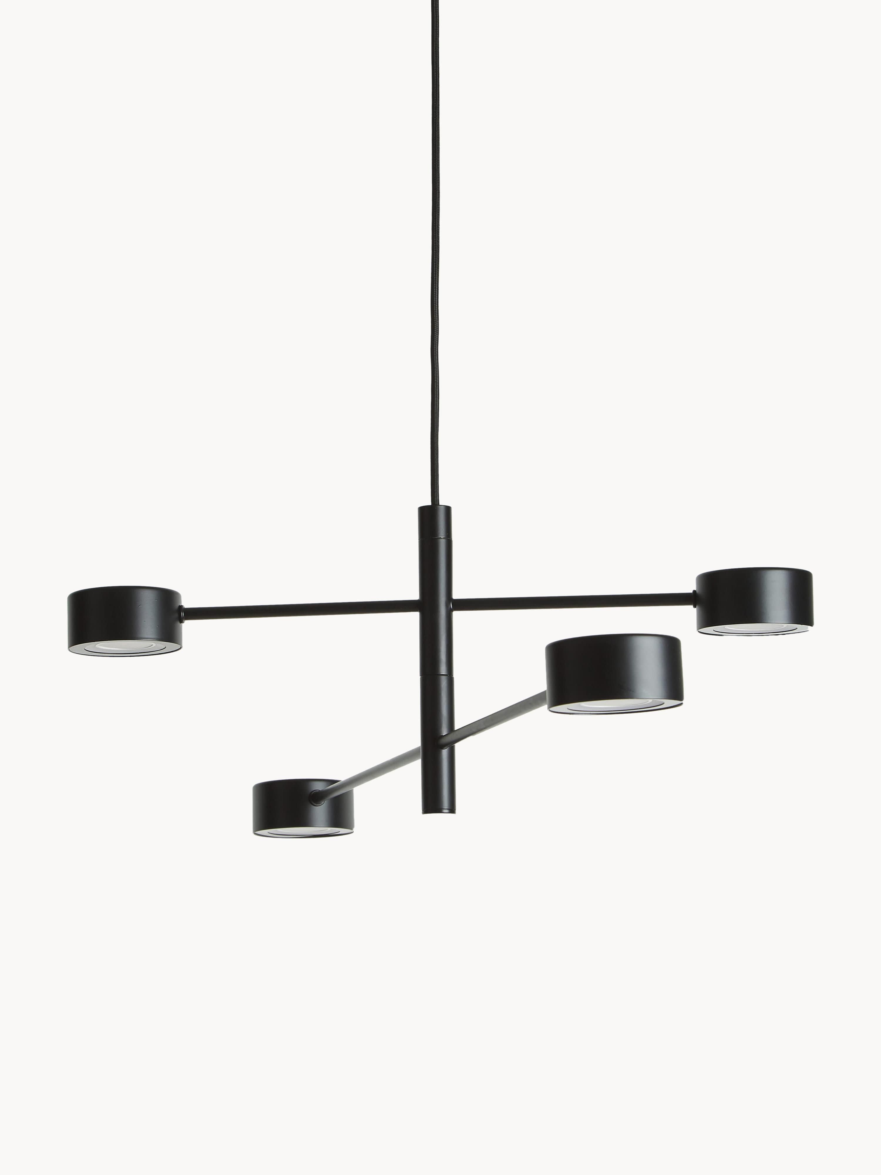 Grande suspension LED à intensité variable Auberon - Noir