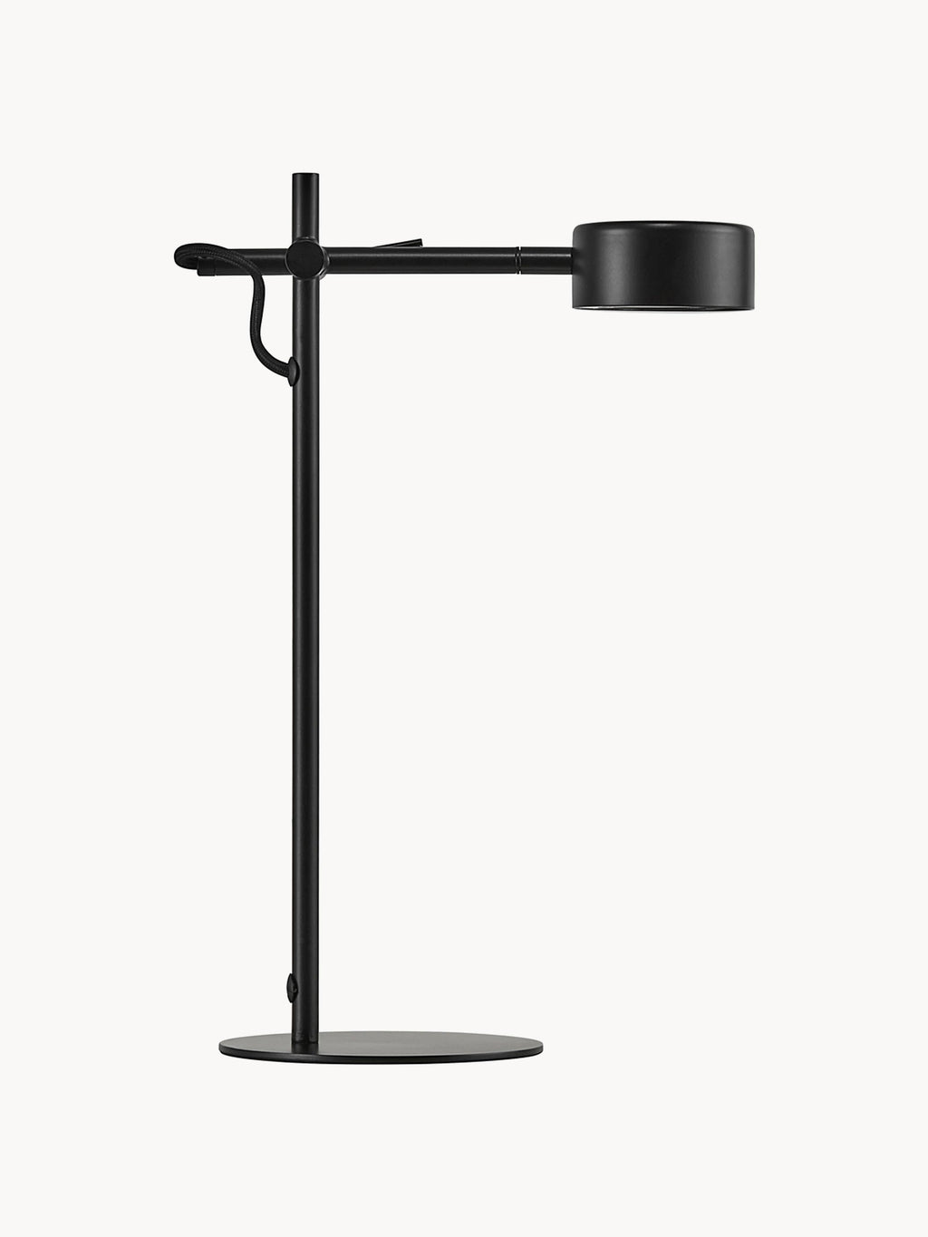 Lampe de bureau LED Auberon, intensité ajustable - Luminaire, câble : noir
Tamiseur : blanc, translucide