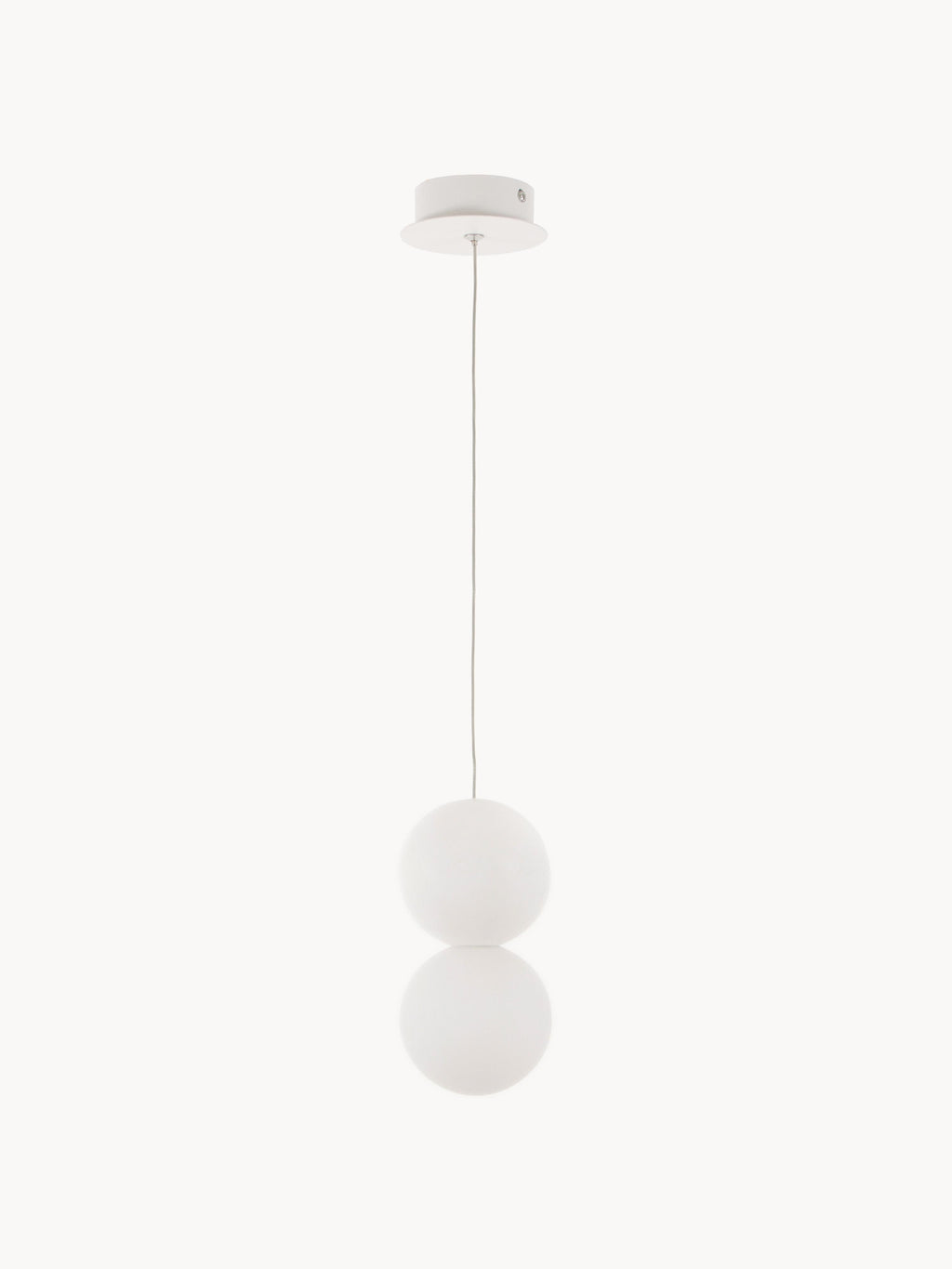 Petite suspension design en verre et béton Preben - Blanc