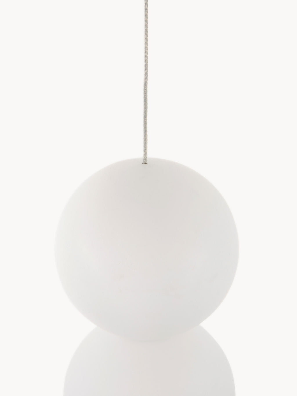 Petite suspension design en verre et béton Preben - Blanc