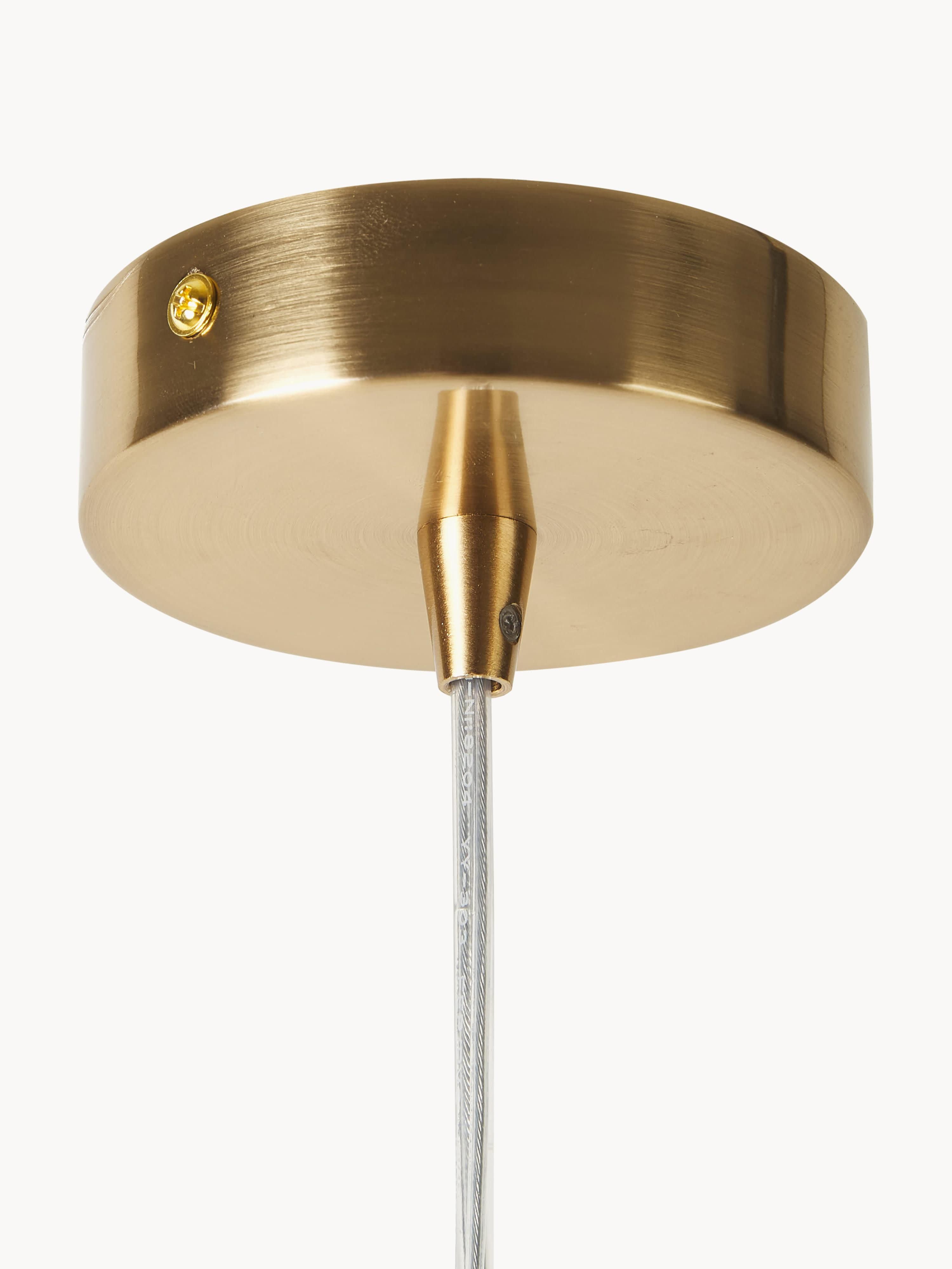 Petite suspension en verre dépoli Viv - Transparent, doré