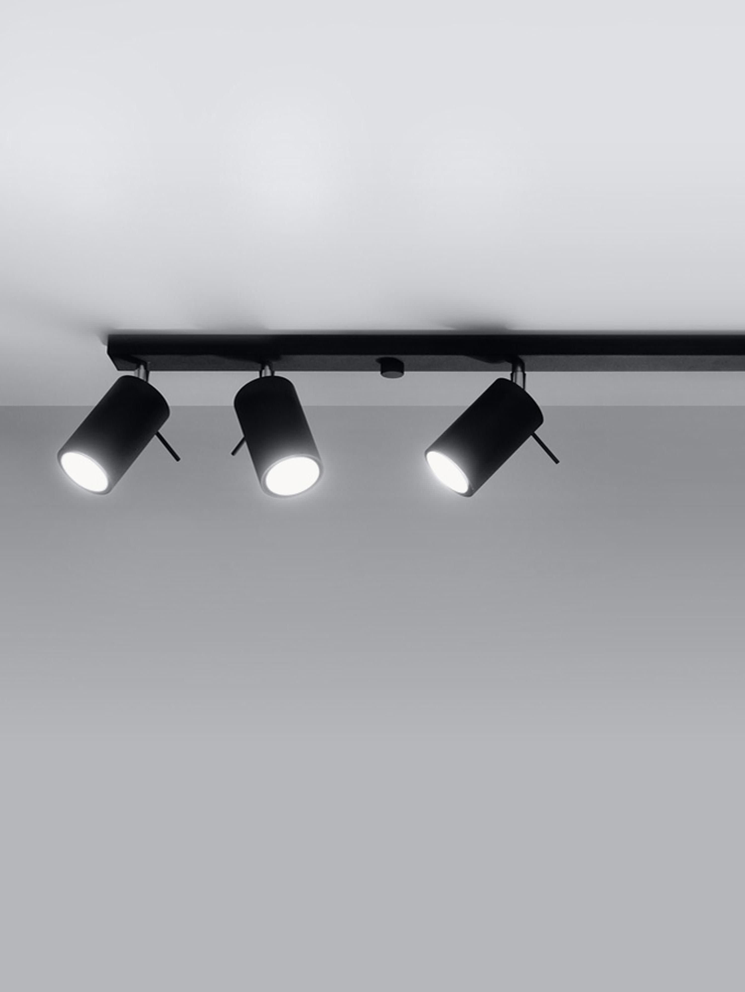 Grand spot plafond Lykke - Noir