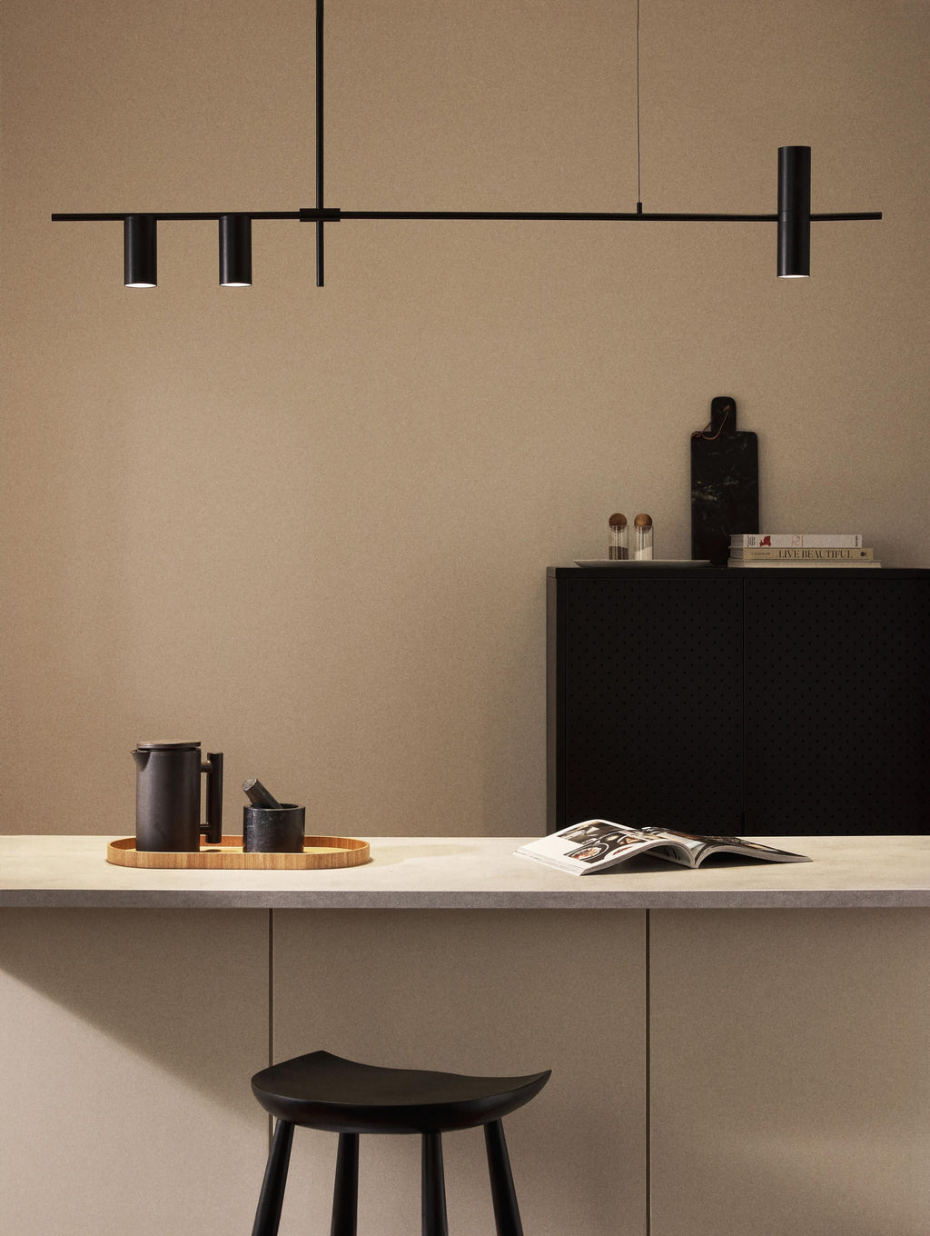 Grande suspension Galton - Noir