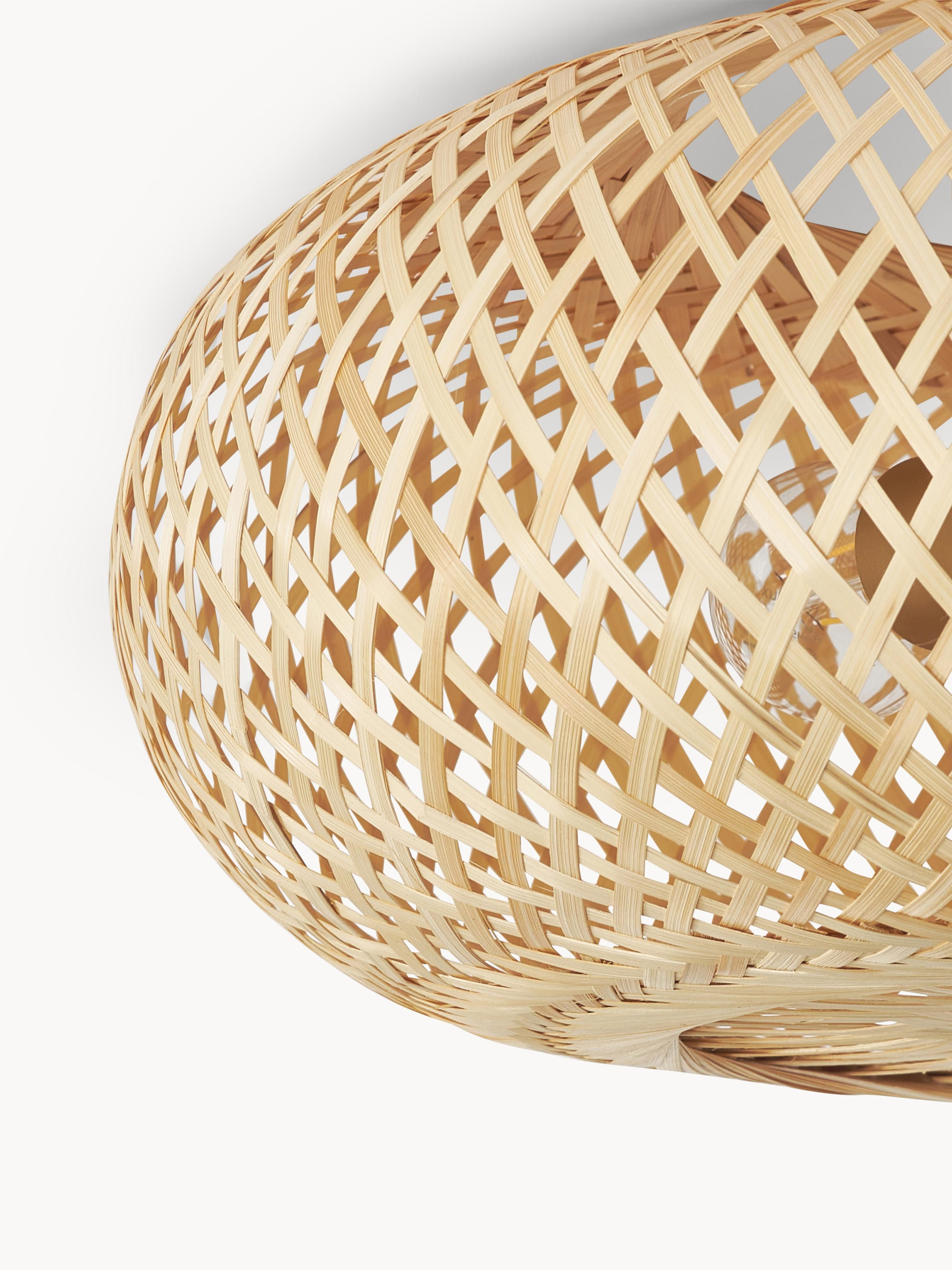 Plafonnier design en bambou Lyon - Beige clair, doré