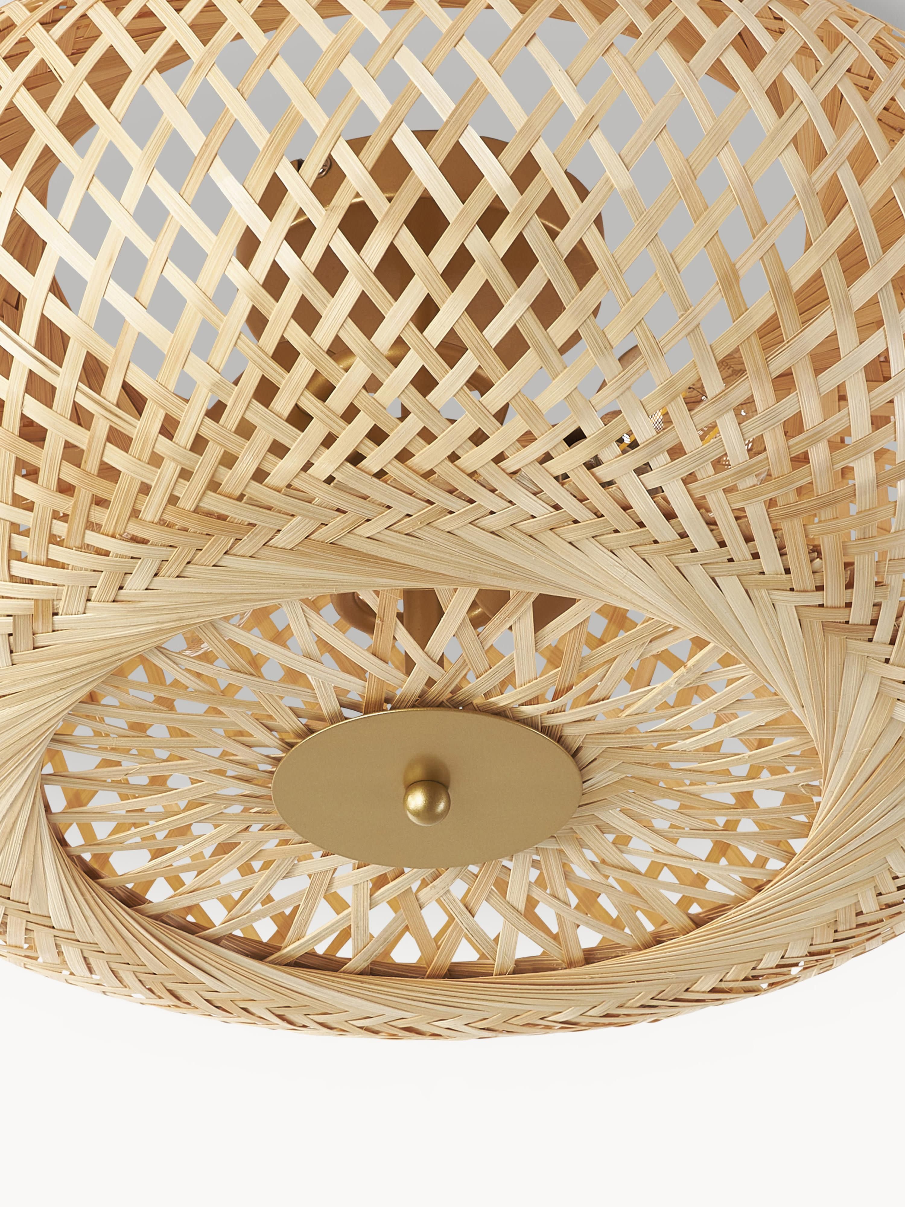 Plafonnier design en bambou Lyon - Beige clair, doré