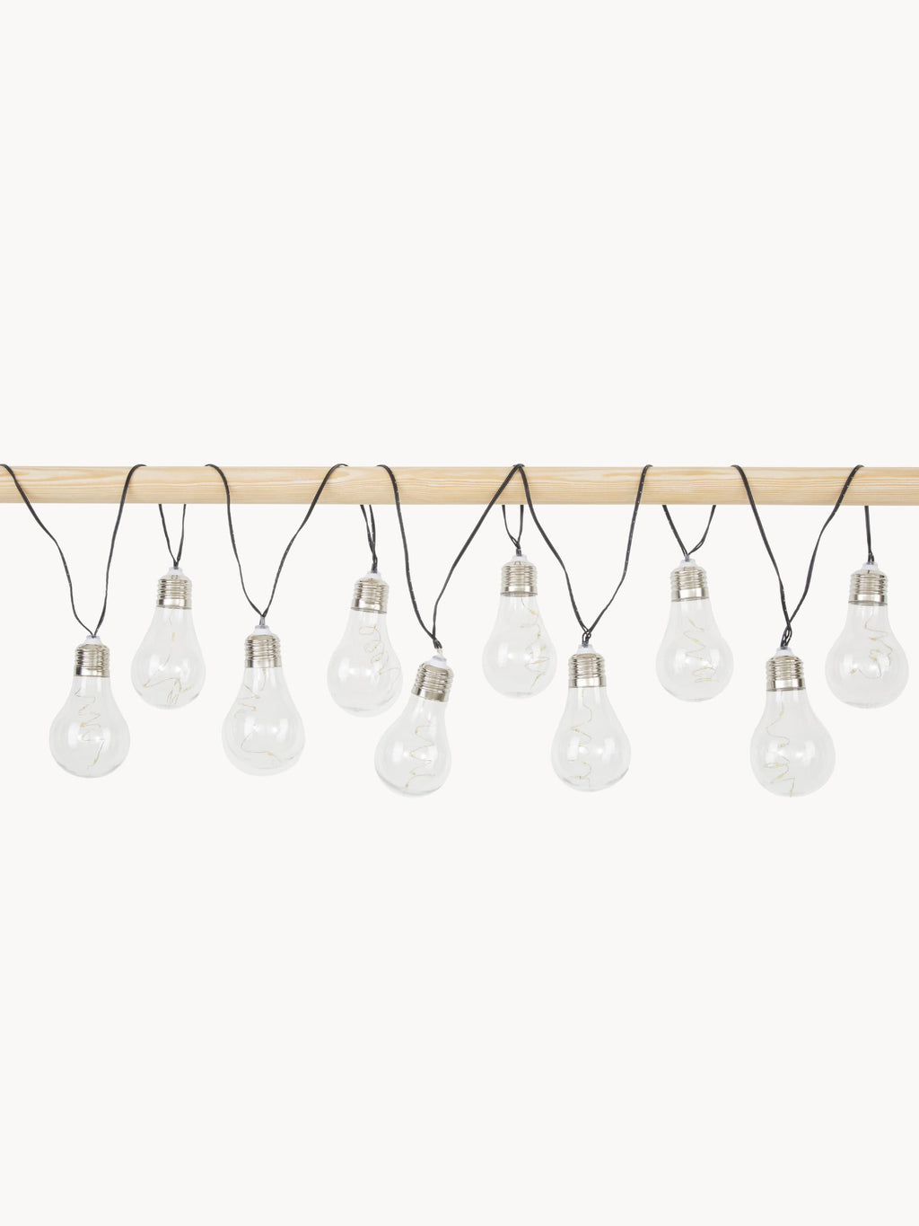 Guirlande lumineuse solaire LED Tomas, 390 cm - Transparent, argenté