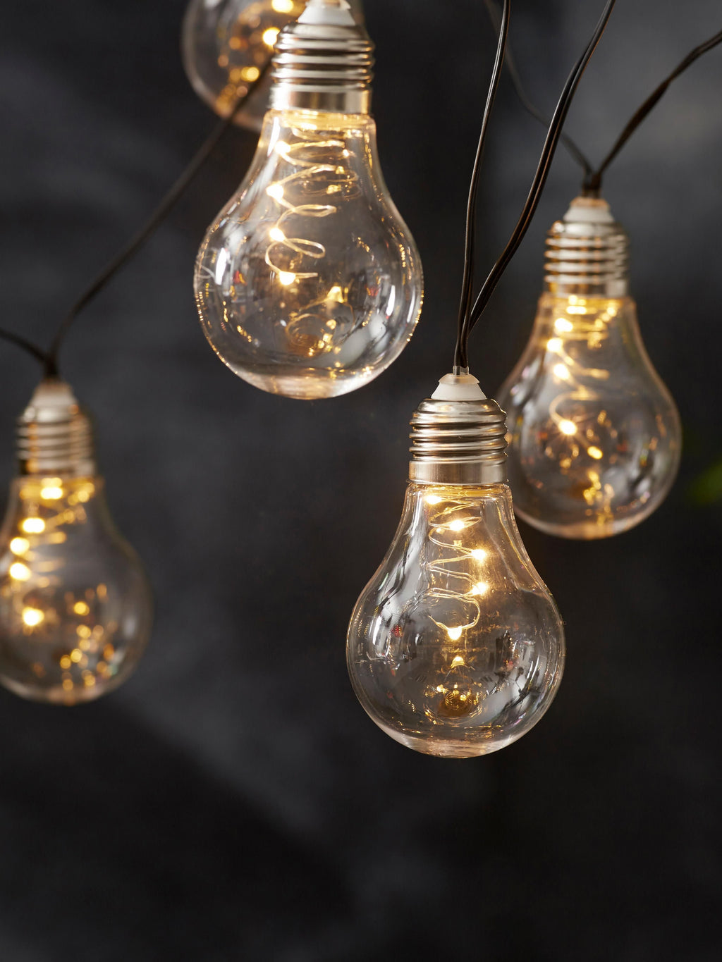 Guirlande lumineuse solaire LED Tomas, 390 cm - Transparent, argenté
