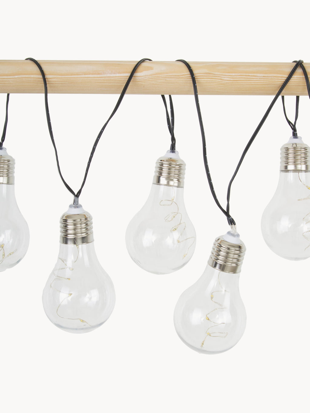 Guirlande lumineuse solaire LED Tomas, 390 cm - Transparent, argenté