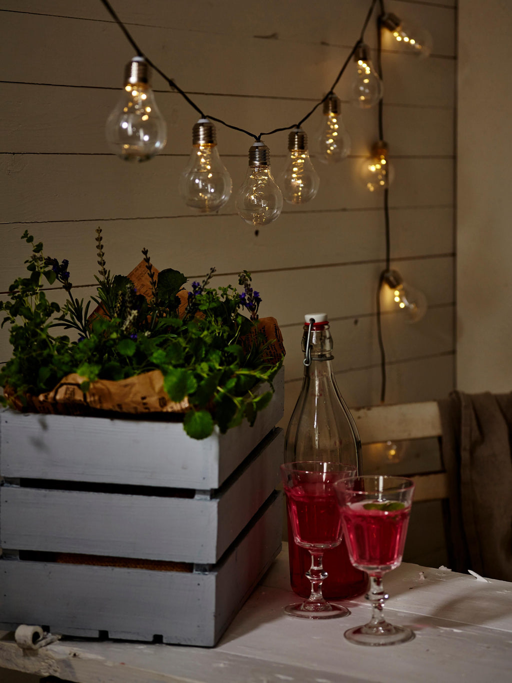 Guirlande lumineuse solaire LED Tomas, 390 cm - Transparent, argenté