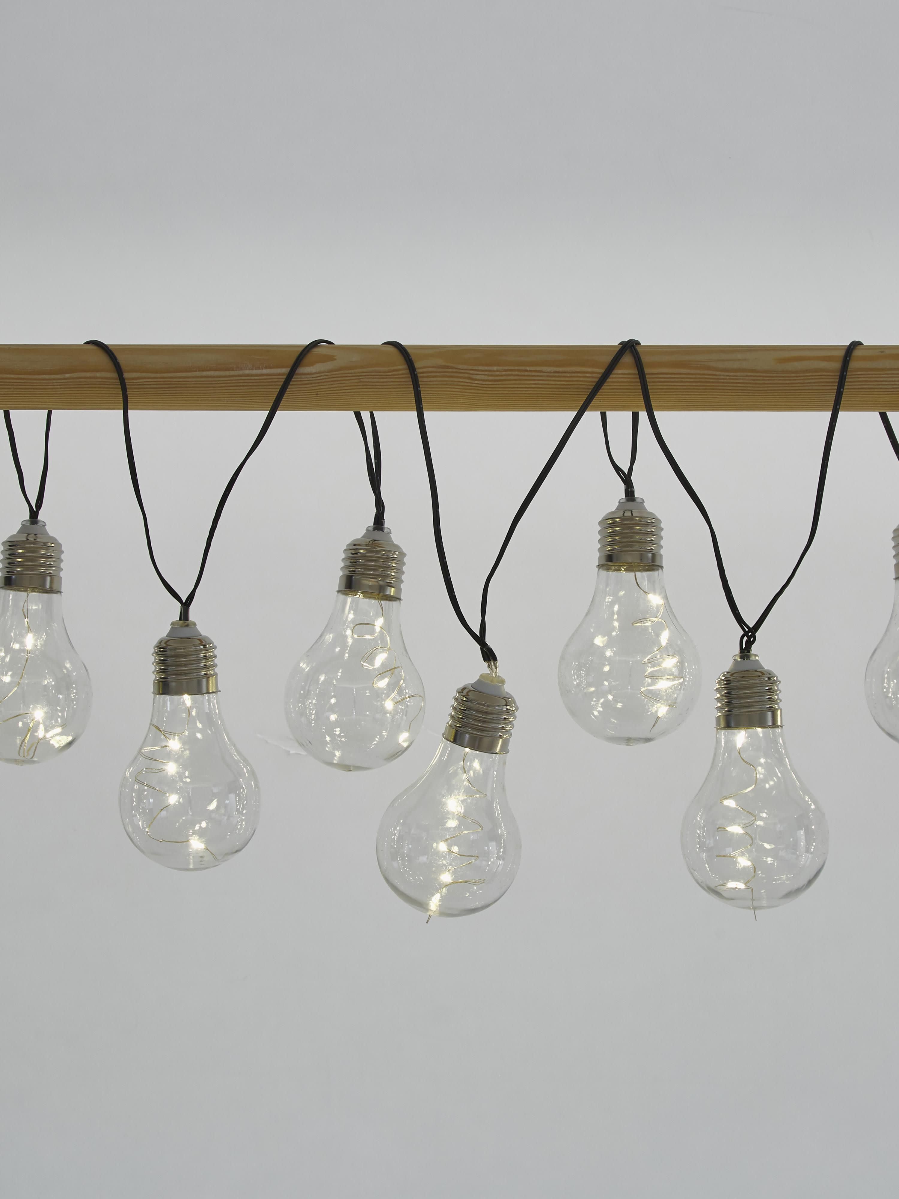 Guirlande lumineuse solaire LED Tomas, 390 cm - Transparent, argenté