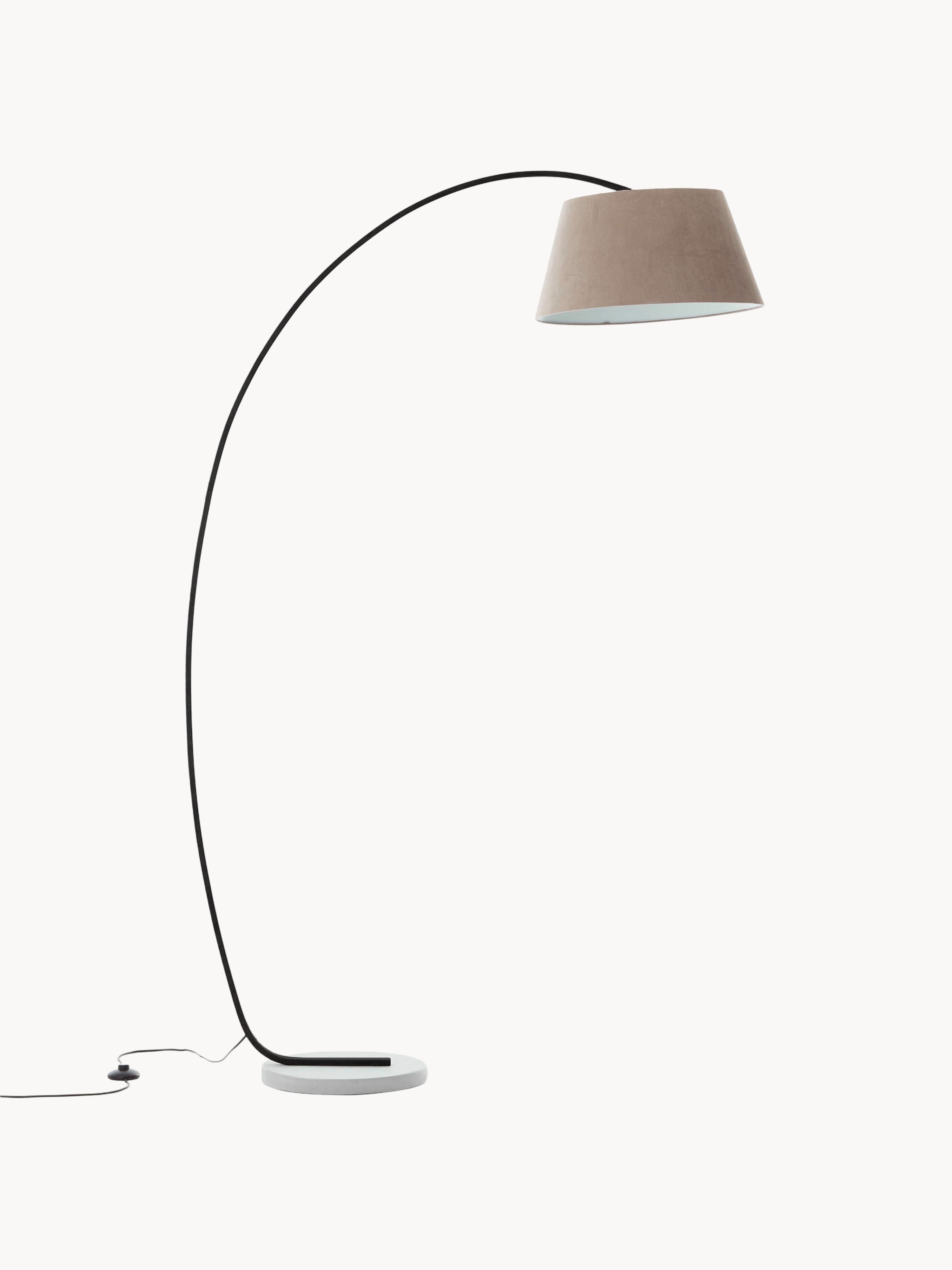 Grand lampadaire arc vintage Rove - Beige, gris foncé
