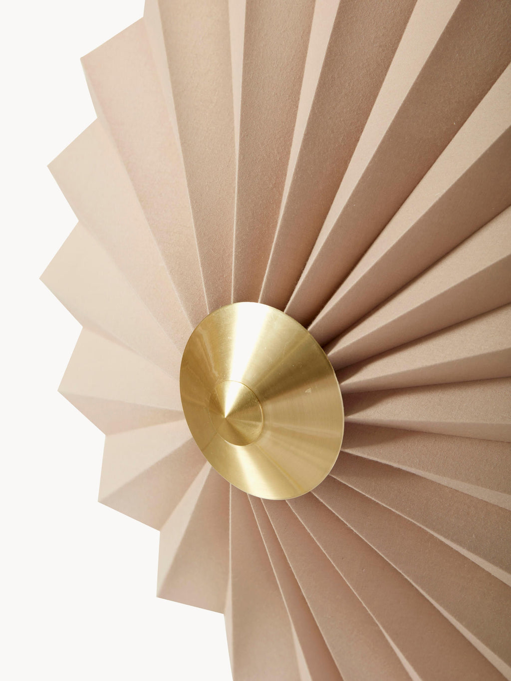 Applique murale en papier avec prise secteur Demond - Beige, laiton