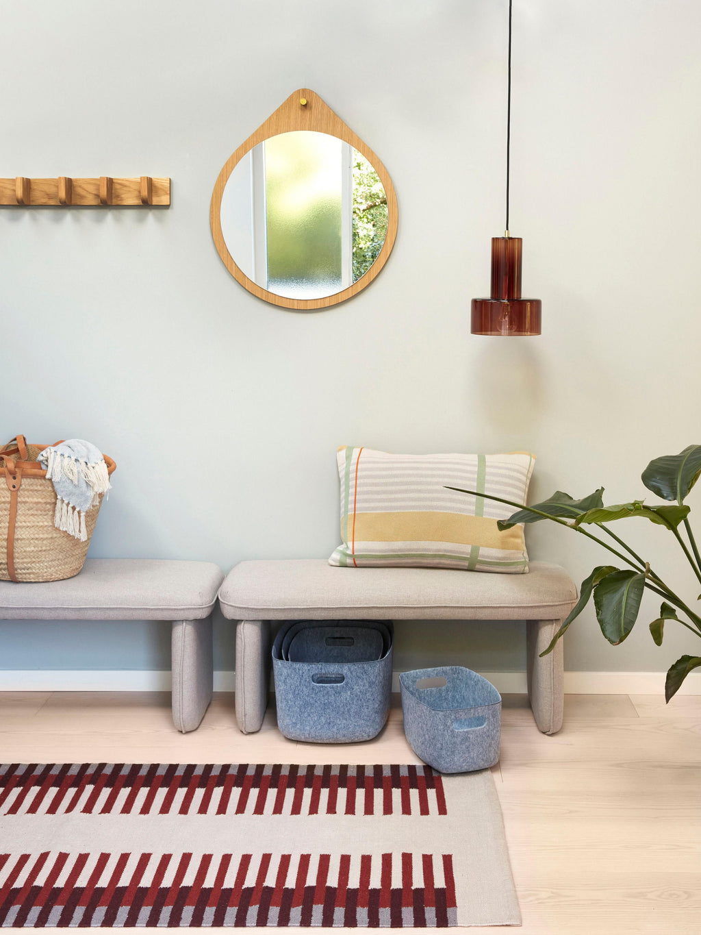 Petite suspension en verre Fredric - Brun, transparent