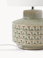 Petite lampe à poser en céramique Karle - Beige, gris