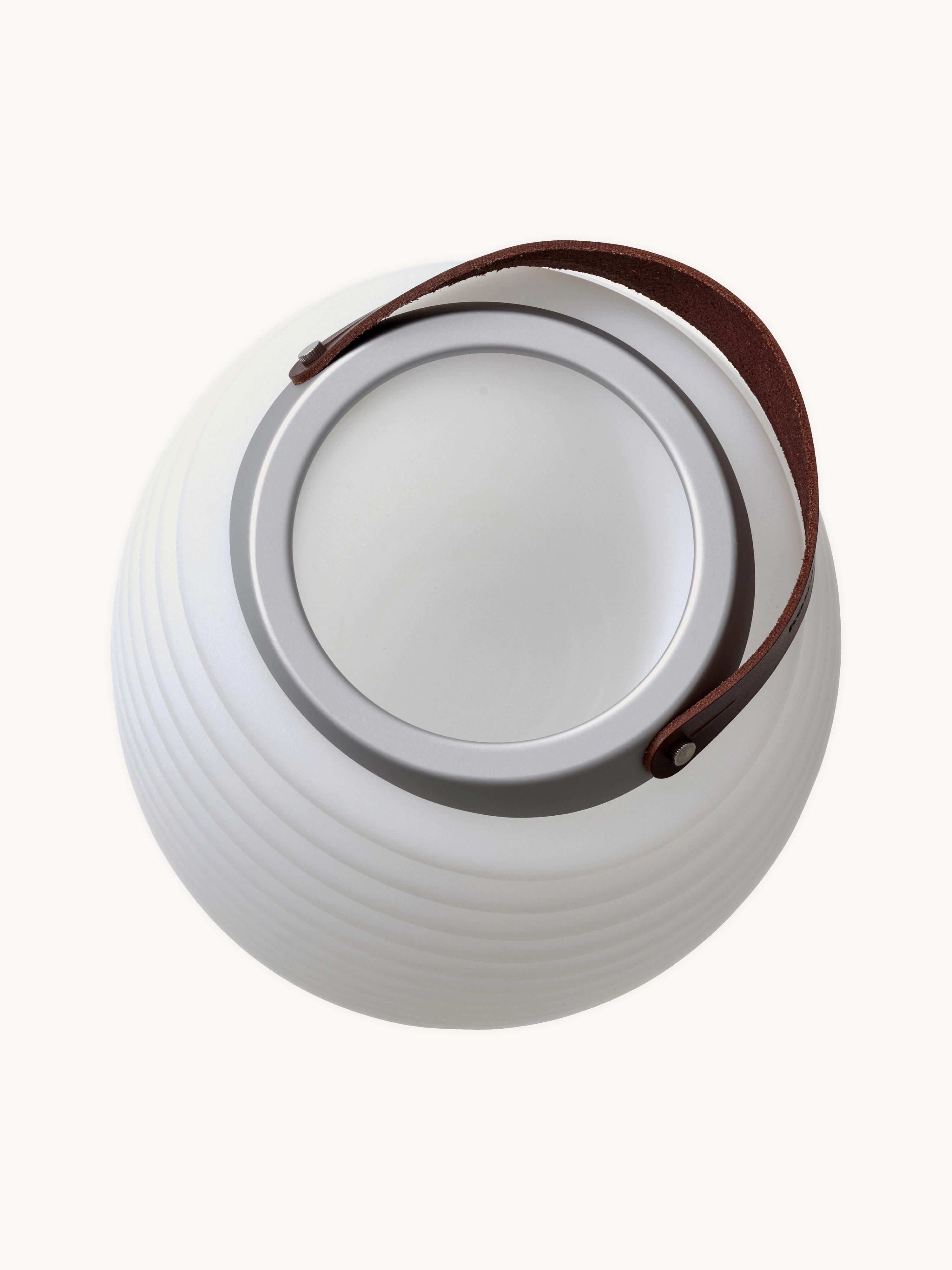 Lampe de jardin LED mobile avec haut-parleur et refroidisseur de bouteille Radley - Blanc, brun