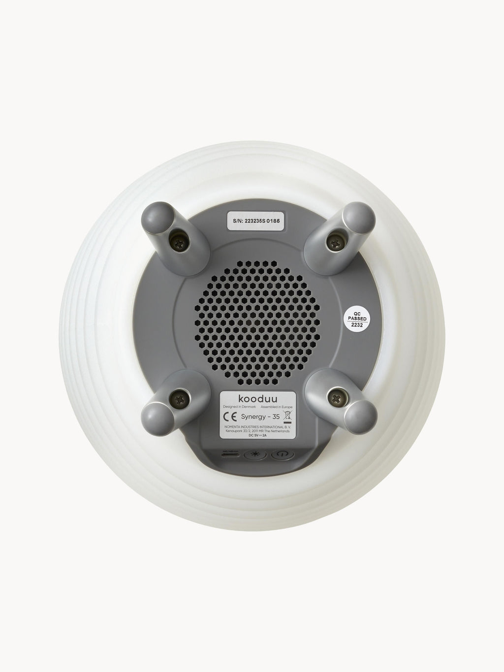 Lampe de jardin LED mobile avec haut-parleur et refroidisseur de bouteille Radley - Blanc, brun