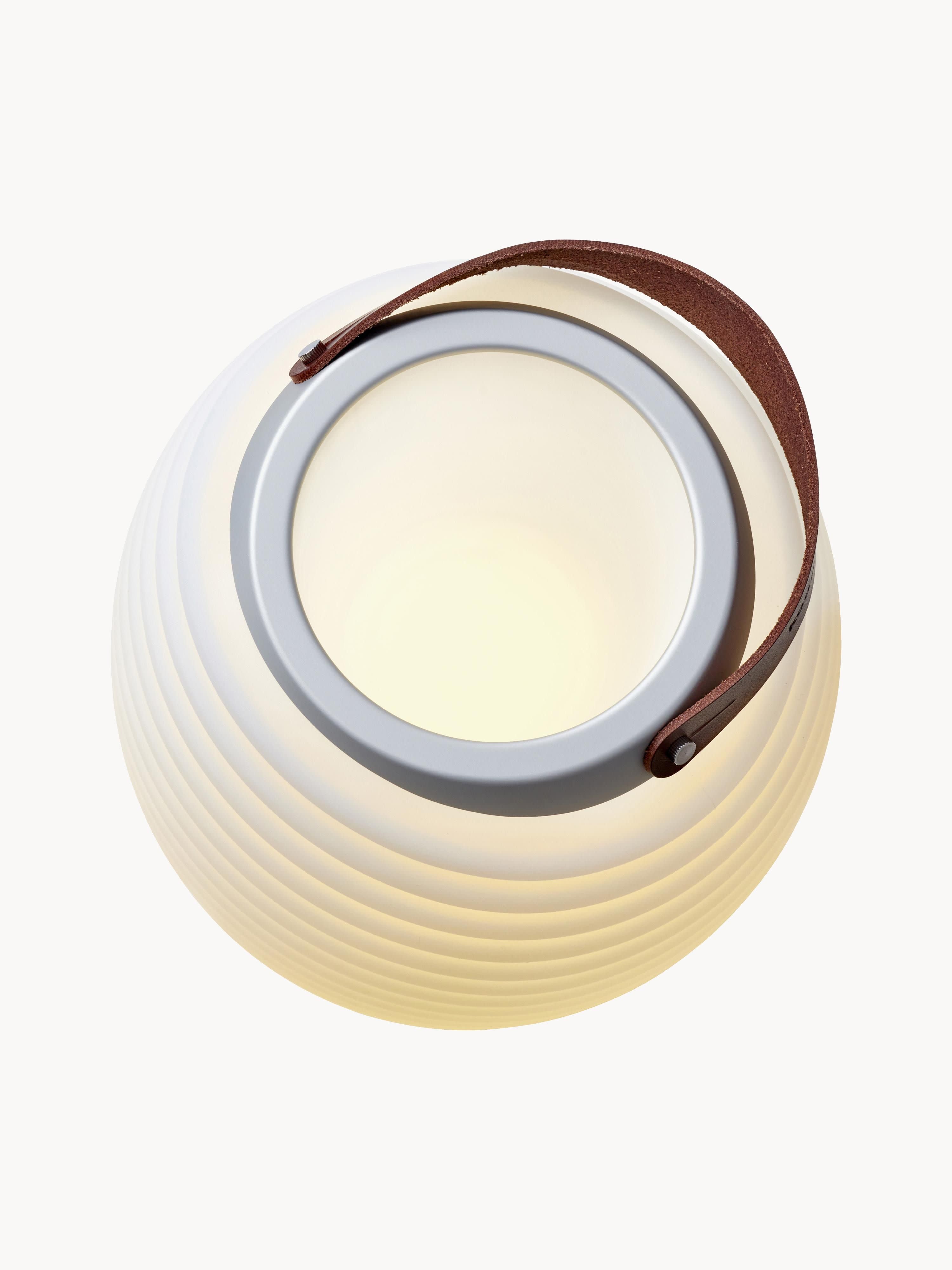 Lampe de jardin LED mobile avec haut-parleur et refroidisseur de bouteille Radley - Blanc, brun