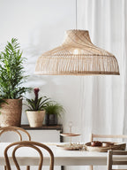 Grande suspension en rotin Vero - Brun clair