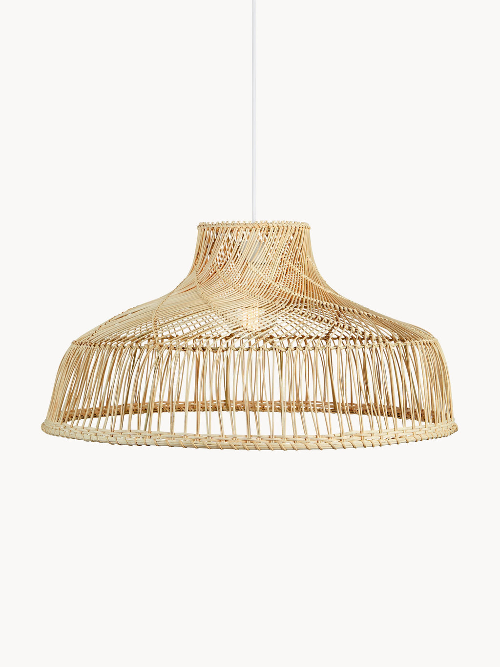 Grande suspension en rotin Vero - Brun clair