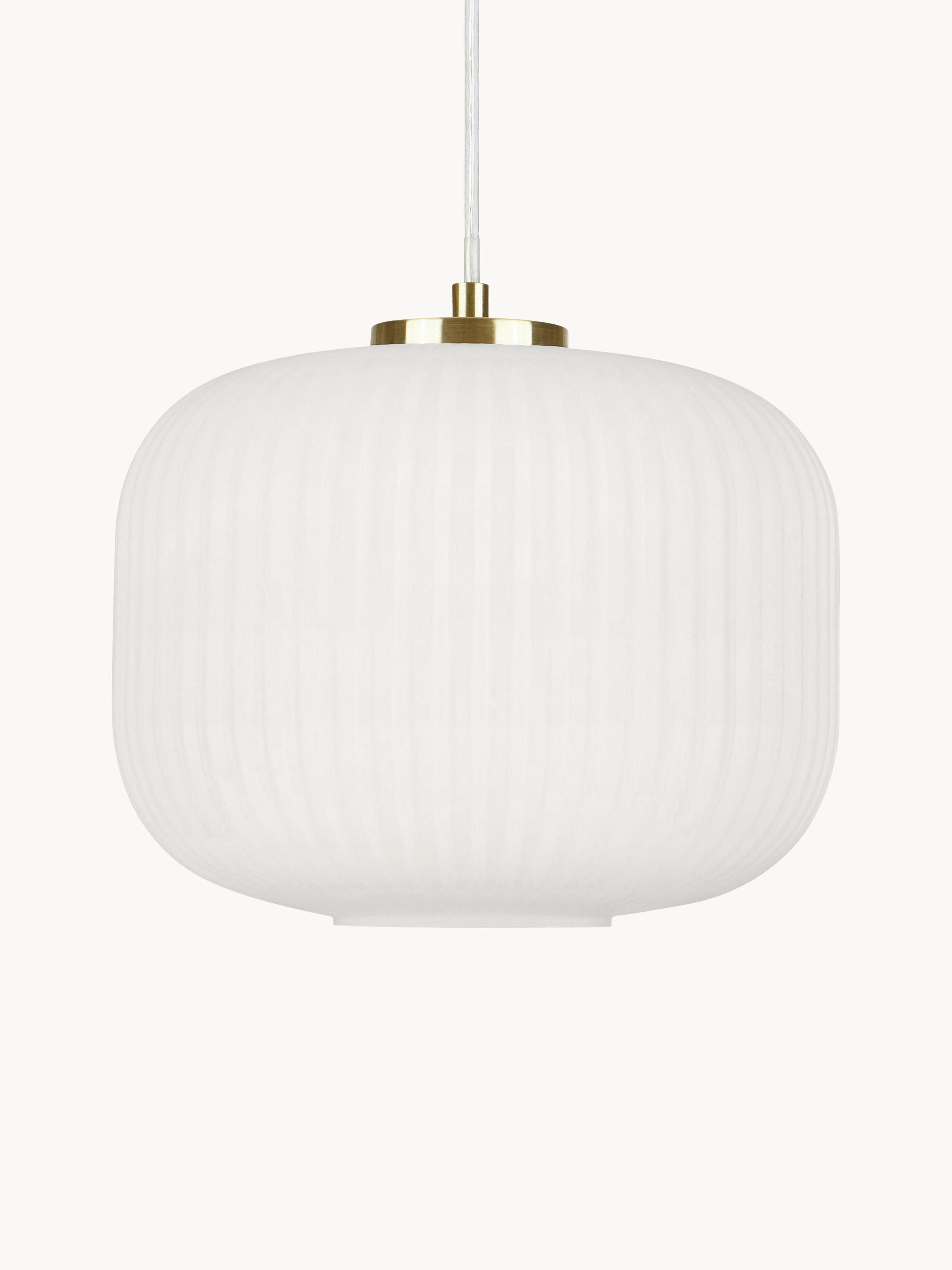Petite suspension en verre Valter - Blanc