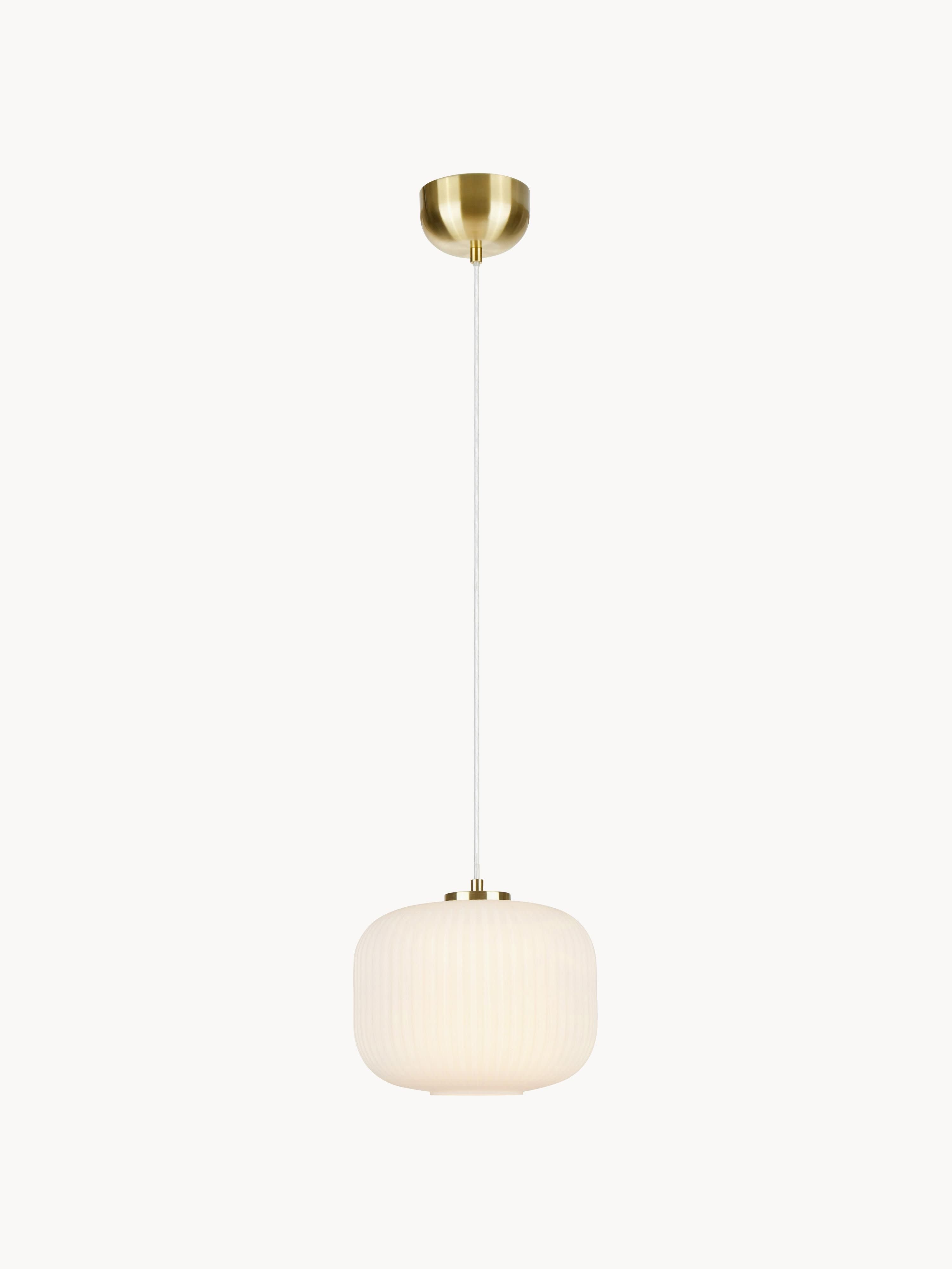 Petite suspension en verre Valter - Blanc