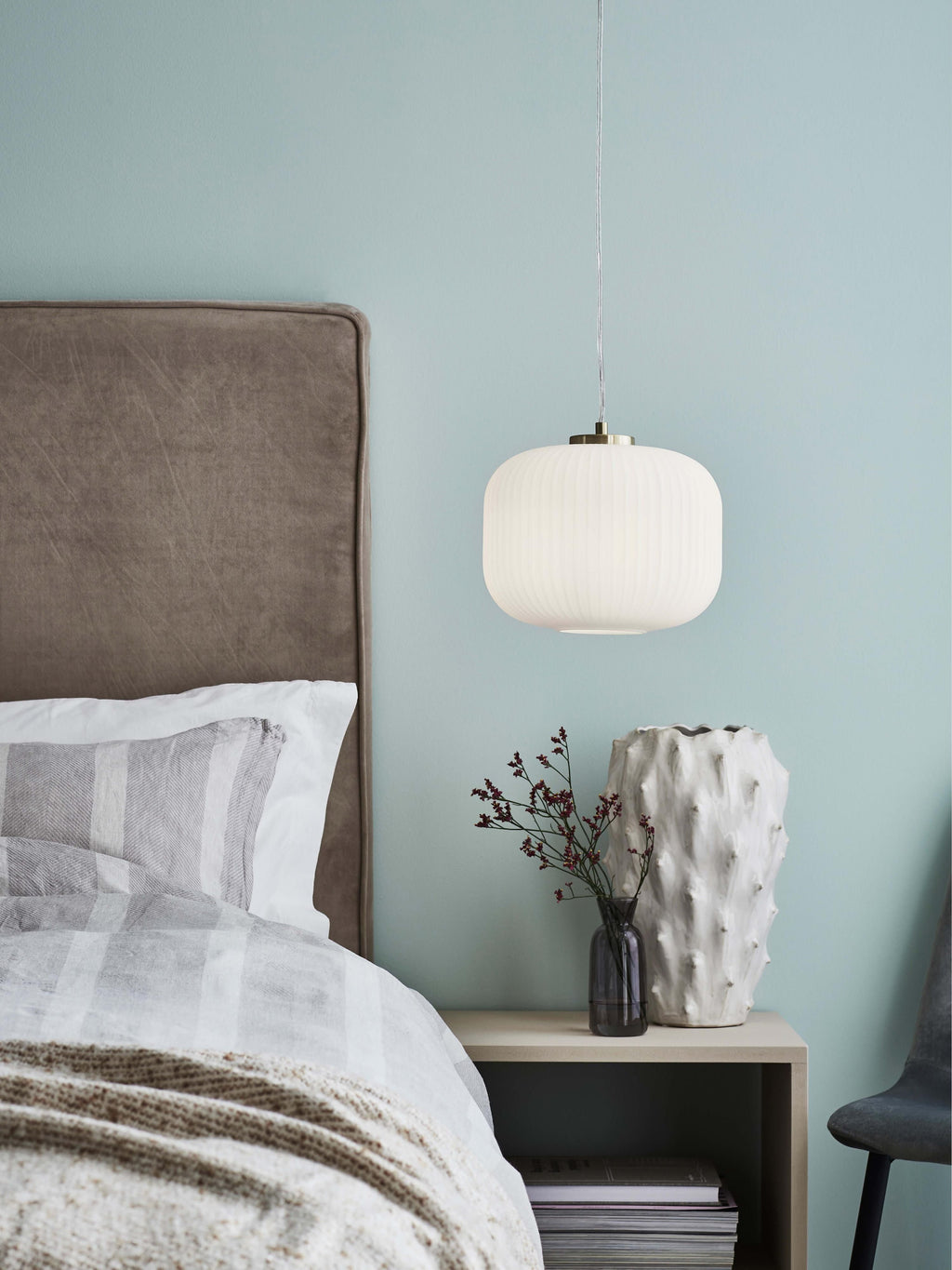 Petite suspension en verre Valter - Blanc