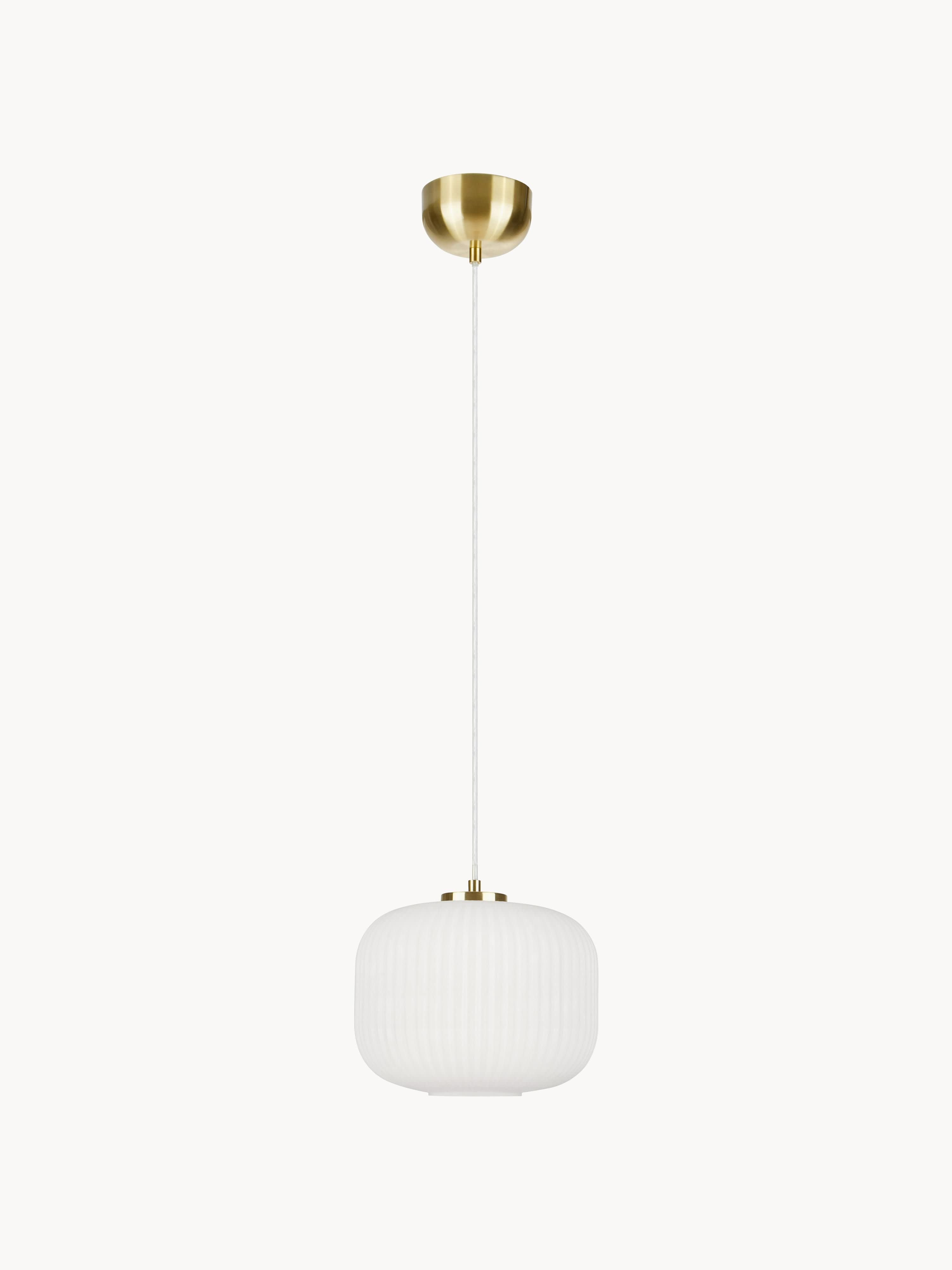 Petite suspension en verre Valter - Blanc