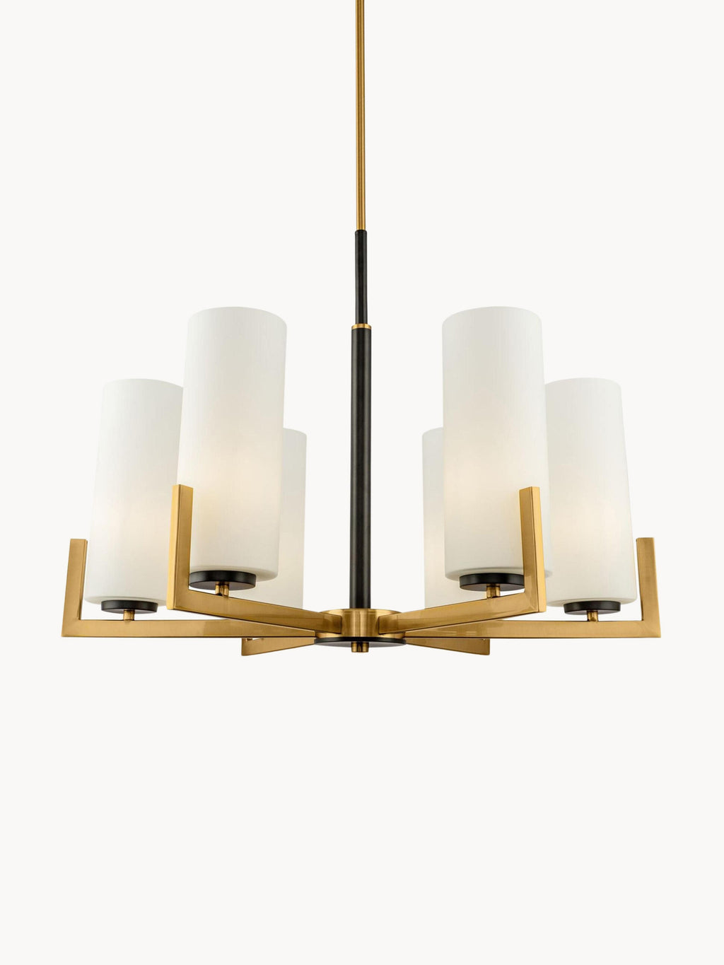 Grand lustre en verre Mors - Blanc, doré