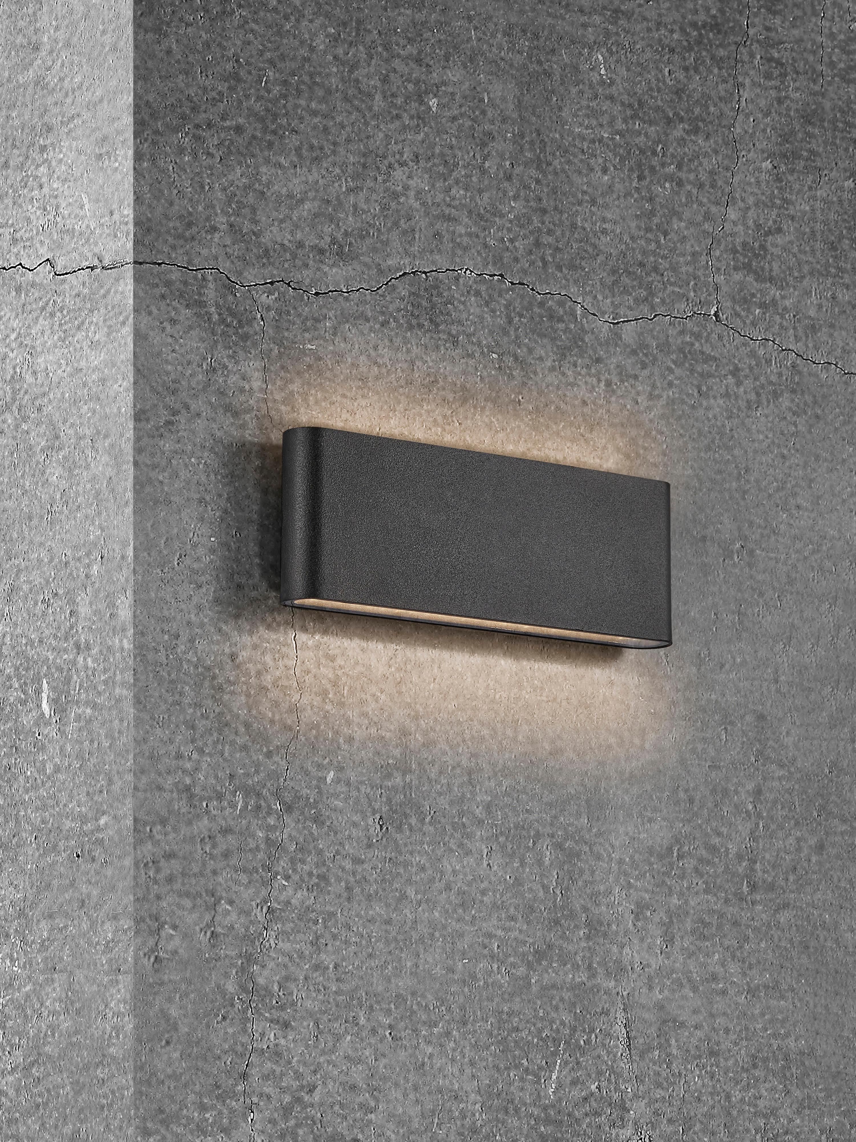 Applique murale LED d'extérieur Gjermund - Noir
