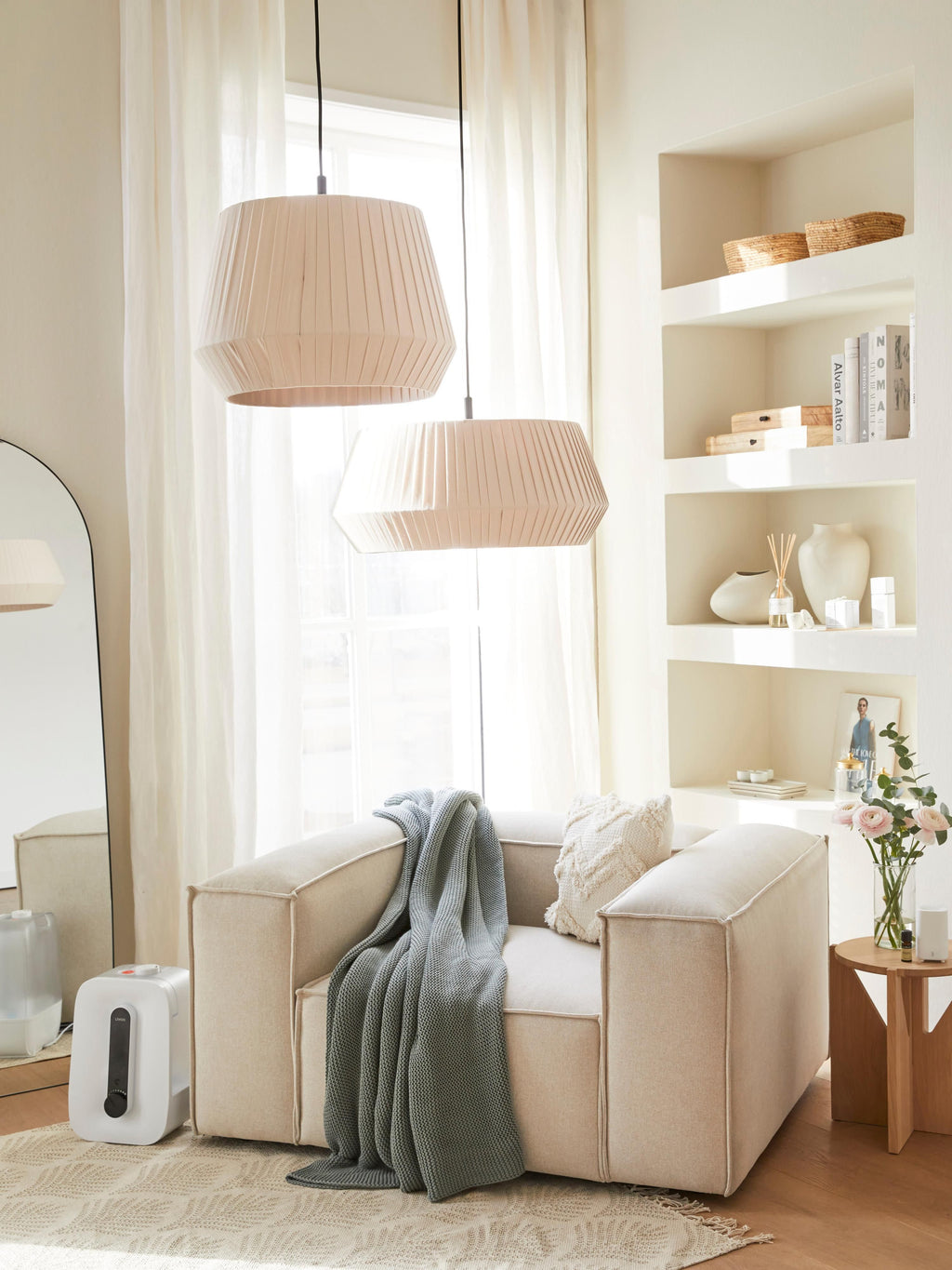 Suspension classique en tissu Bain - Beige
