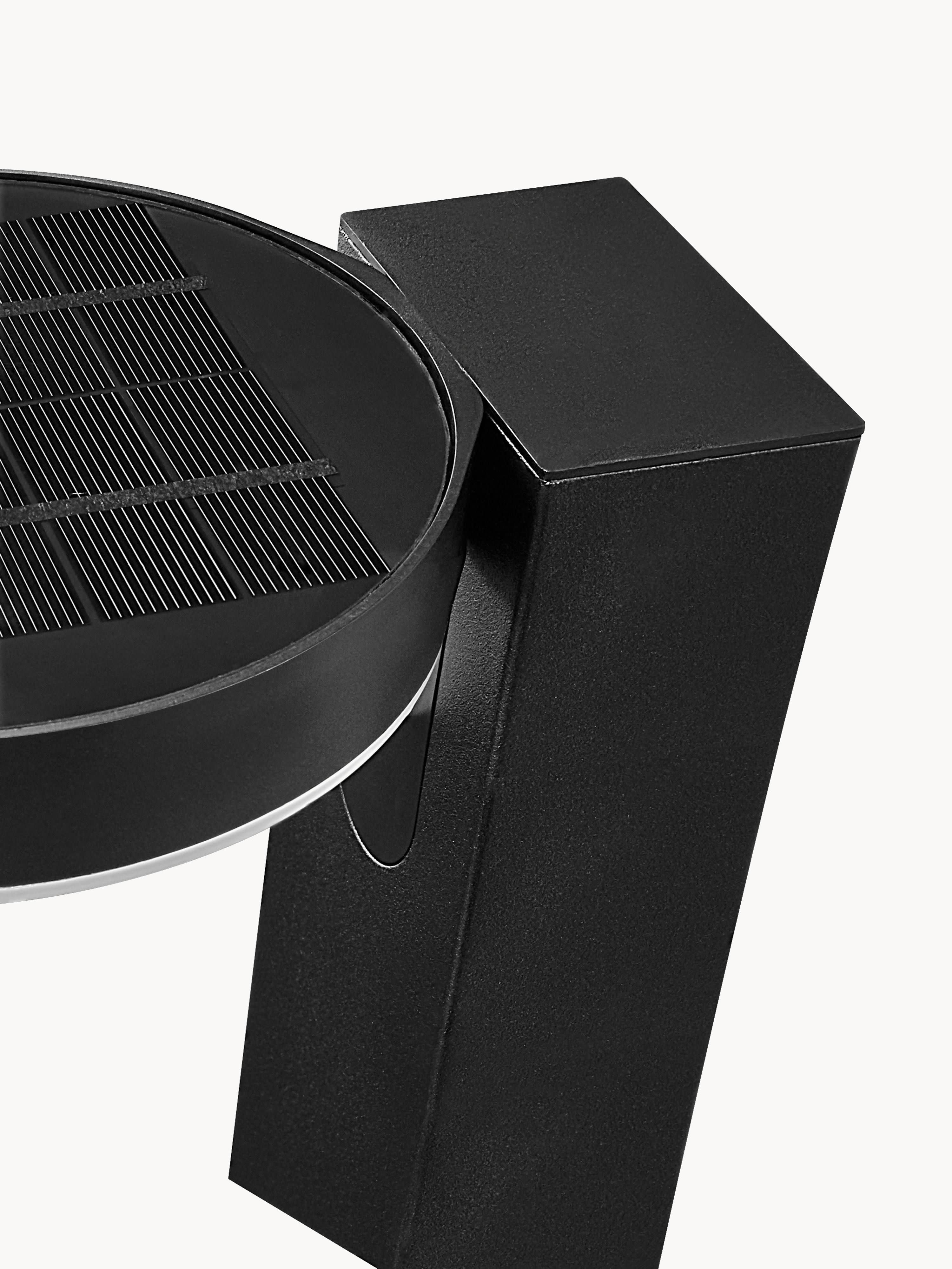 Borne lumineuse solaire avec détecteur de mouvement Rami - Noir