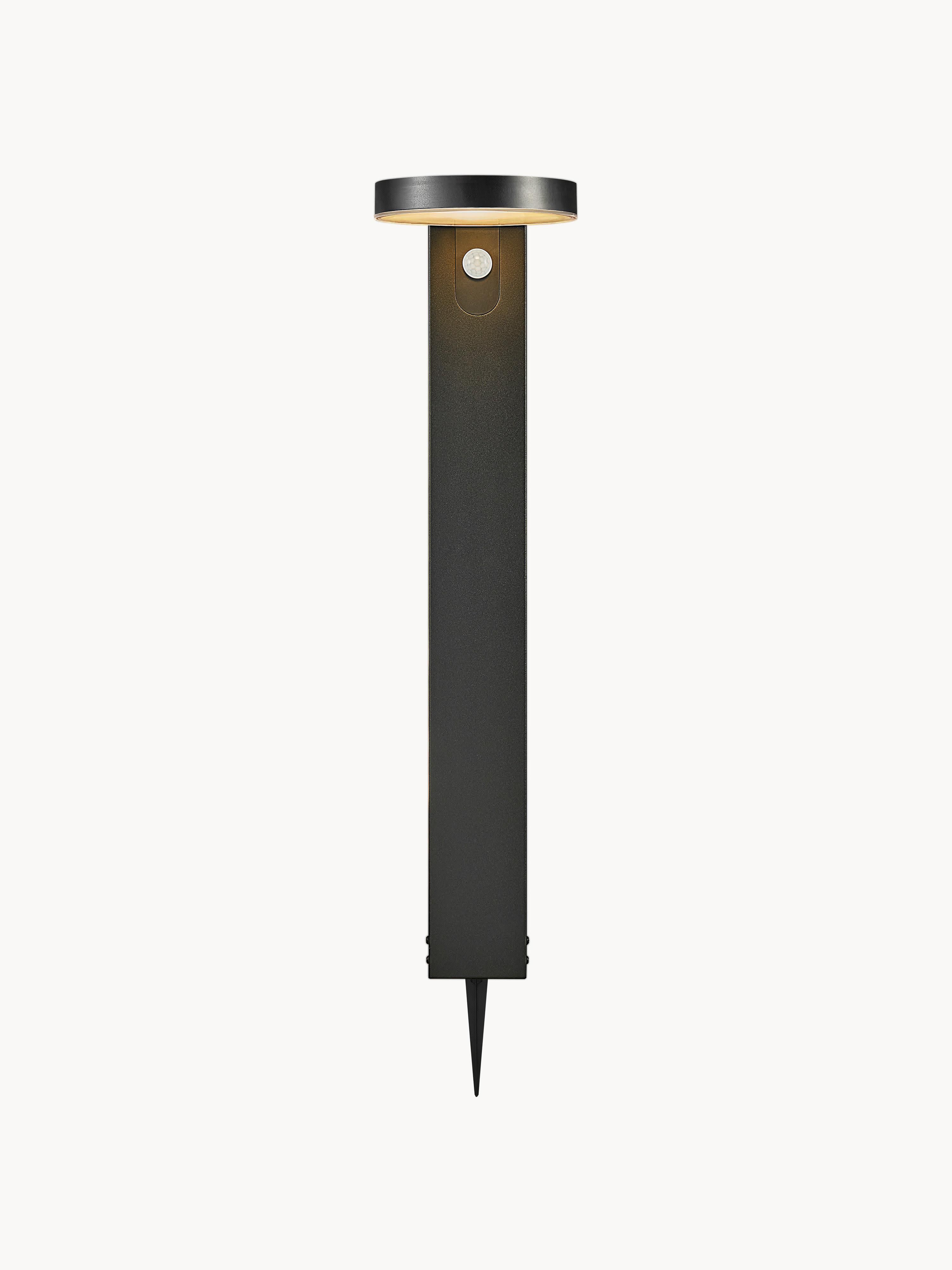 Borne lumineuse solaire avec détecteur de mouvement Rami - Noir