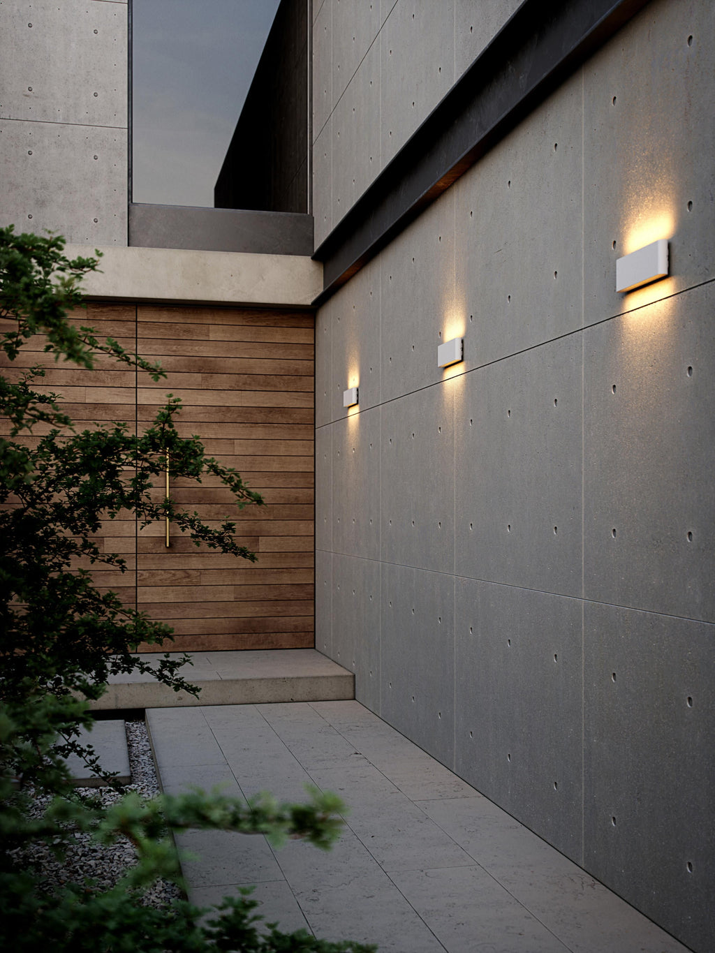 Applique murale LED d'extérieur Gjermund - Blanc cassé