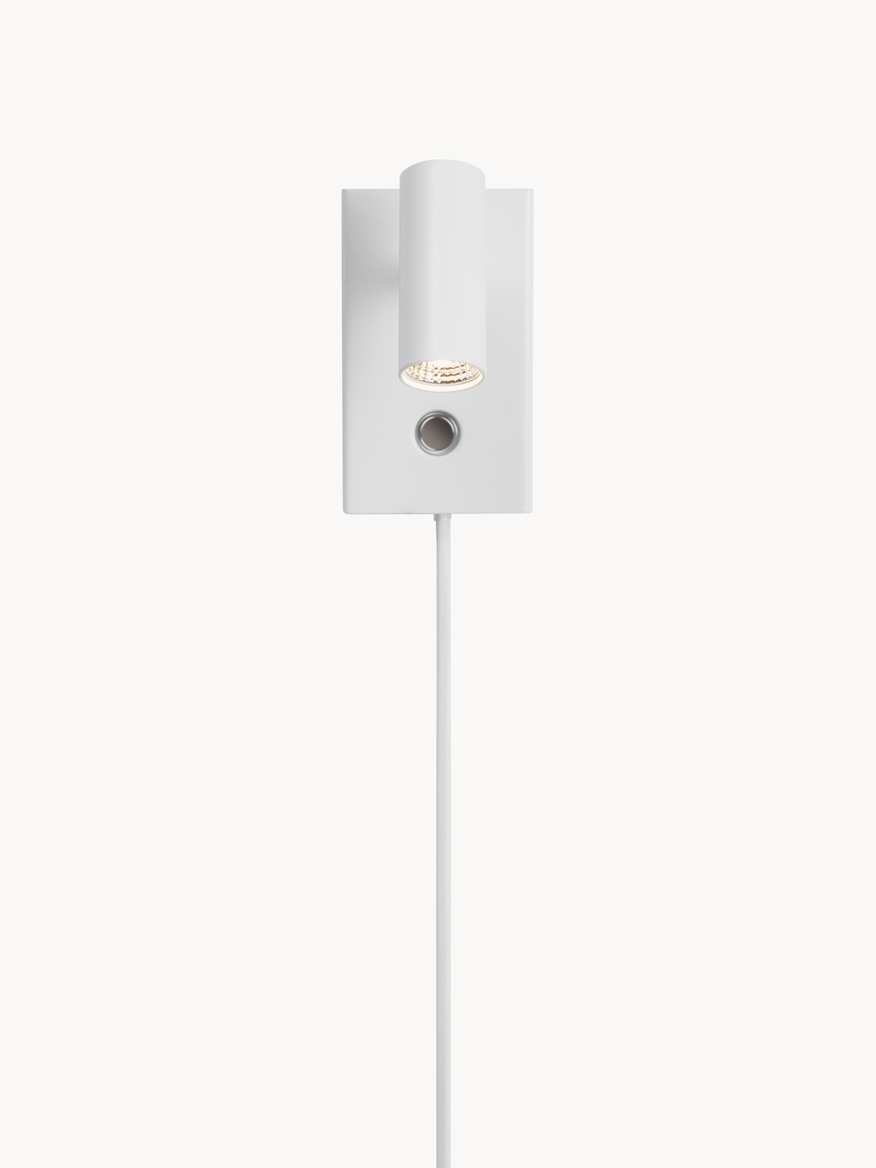 Petite applique LED Perry, intensité ajustable - Blanc