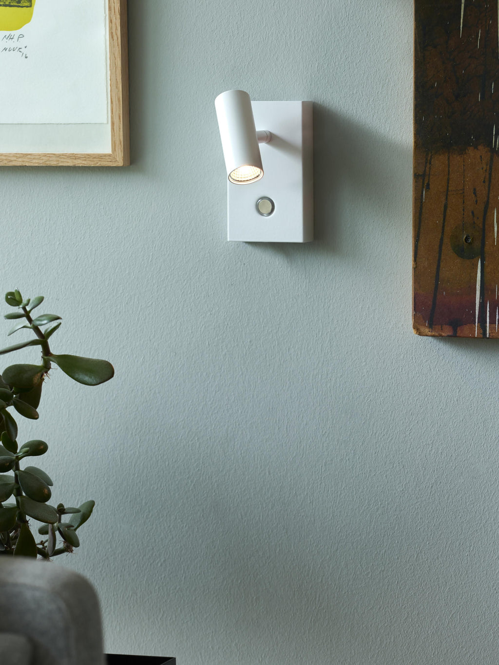Petite applique LED Perry, intensité ajustable - Blanc