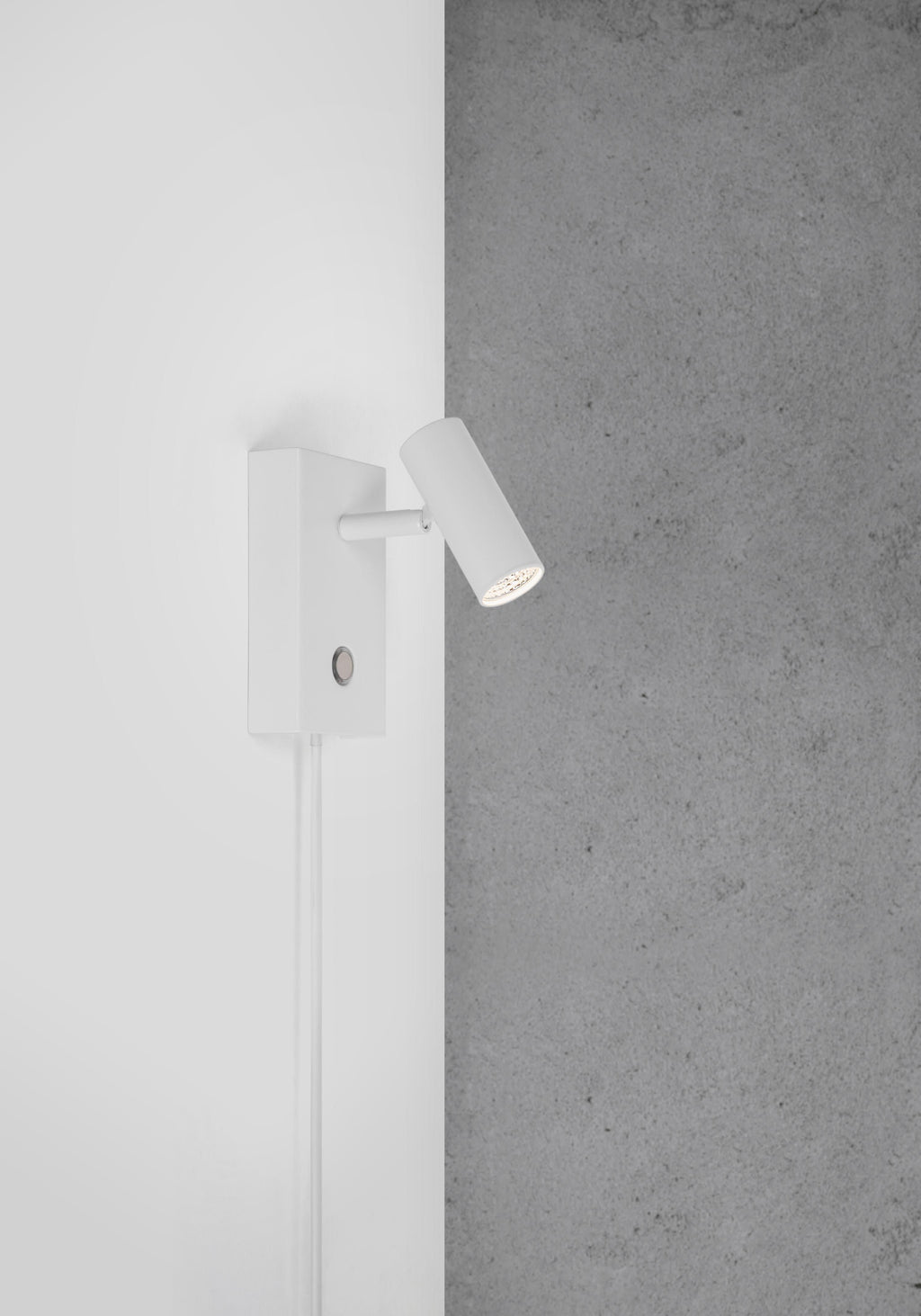 Petite applique LED Perry, intensité ajustable - Blanc