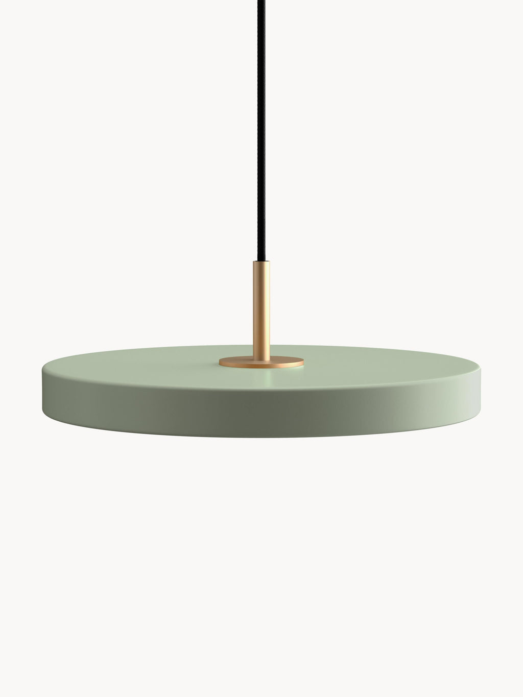 Suspension LED design Kurt - Vert sauge, doré