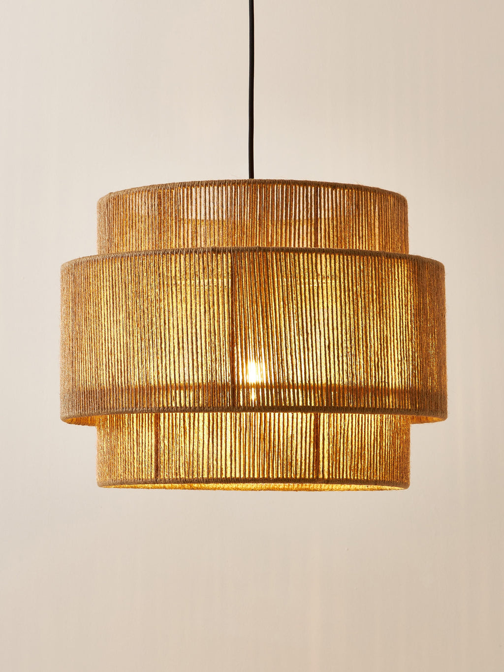 Suspension en jute James - Brun clair