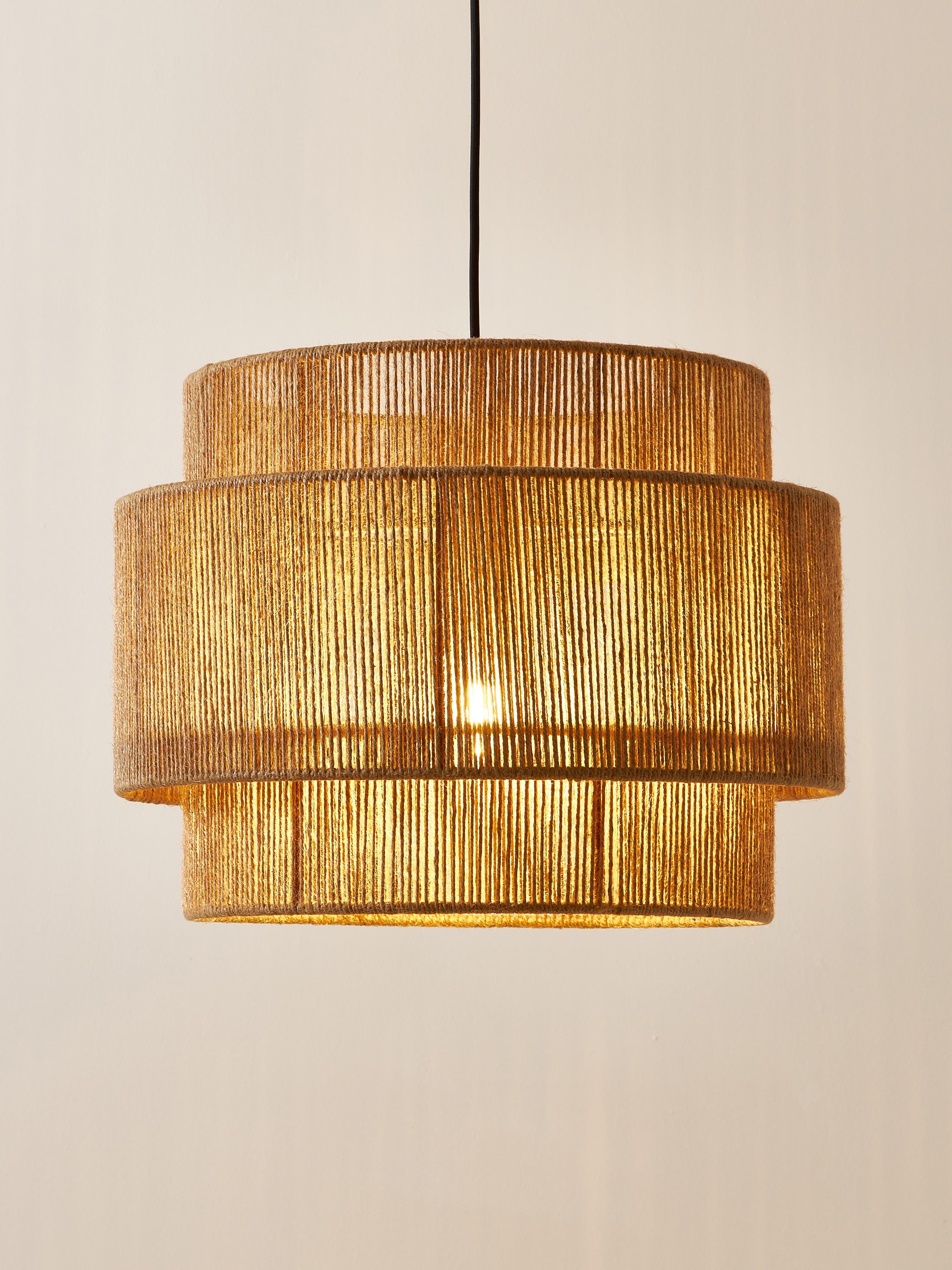 Suspension en jute James - Brun clair