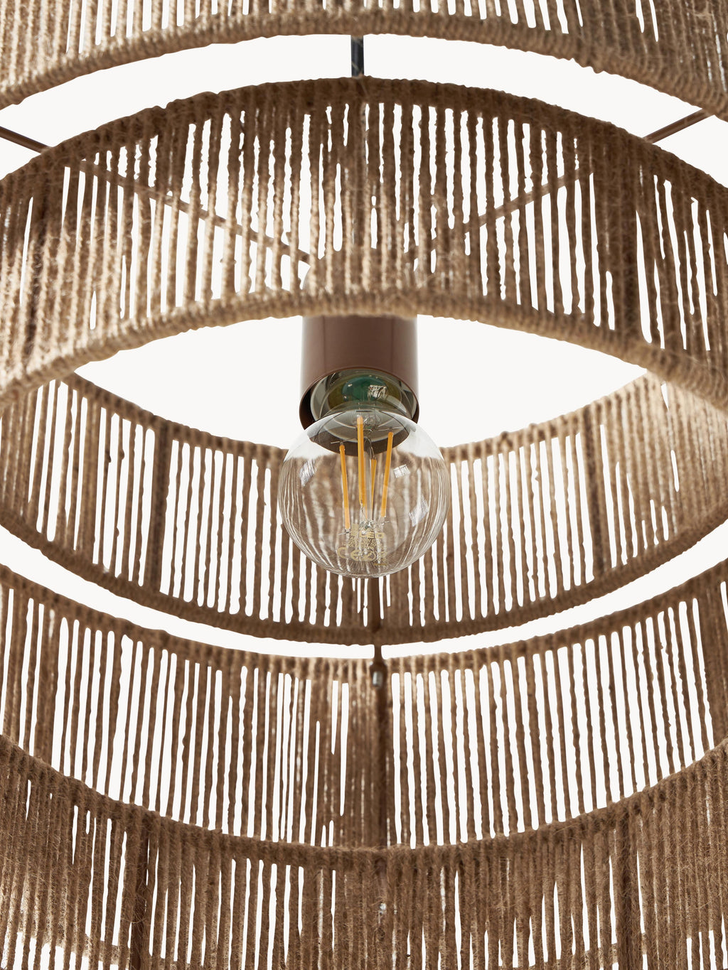 Suspension en jute James - Brun clair