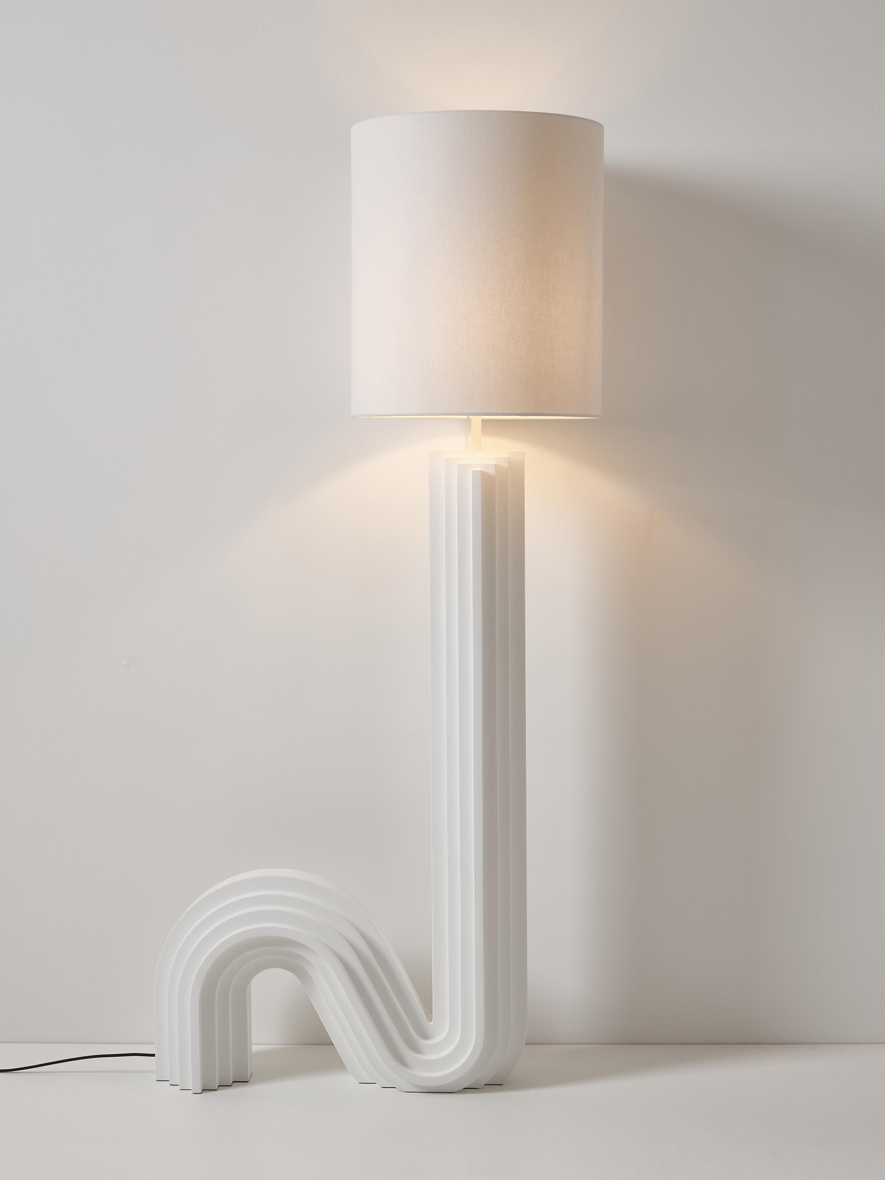 Lampadaire design Dane - Blanc, blanc cassé