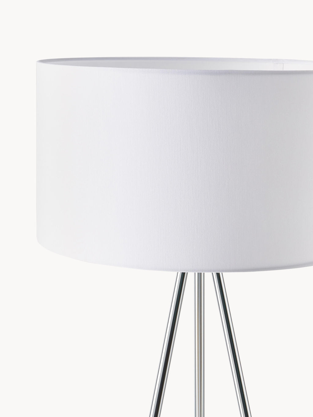 Lampadaire trépied scandi Gylfi - Blanc, gris chrome