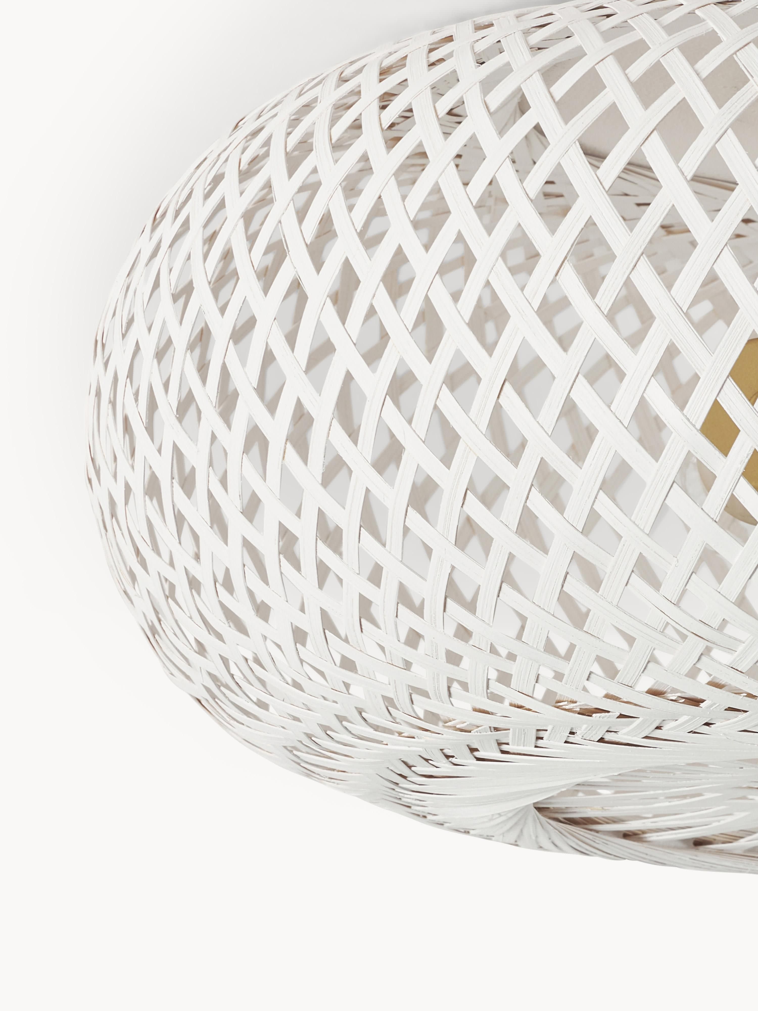 Plafonnier design en bambou Lyon - Blanc, doré