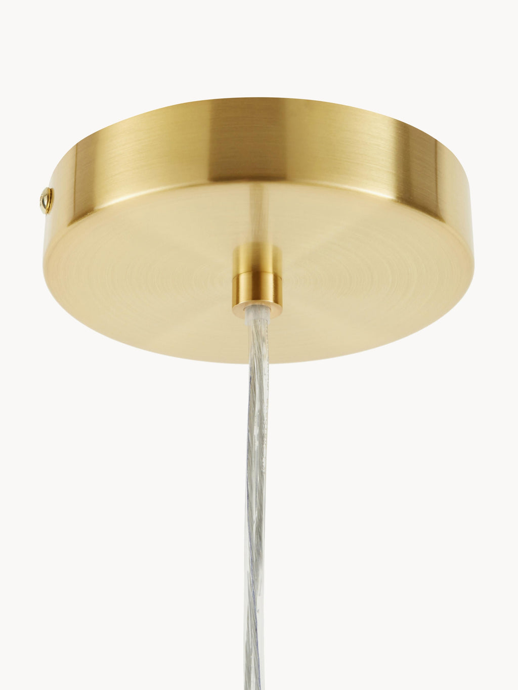 Petite suspension en verre Lael - Doré, vert foncé
