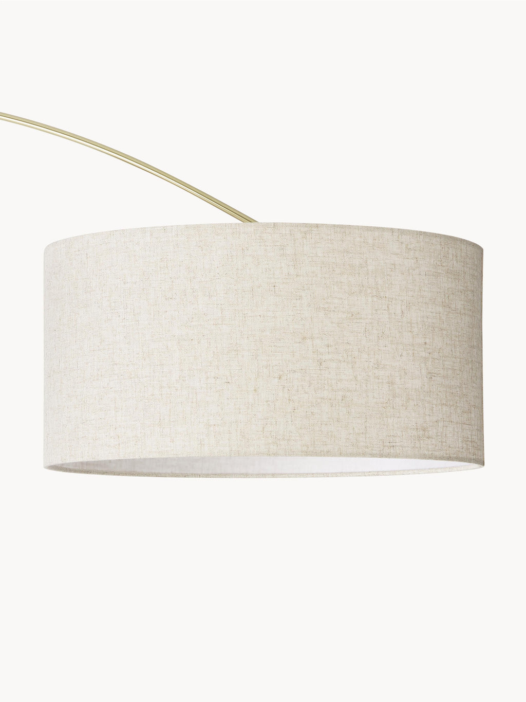 Grand lampadaire arc Cree - Beige clair, doré