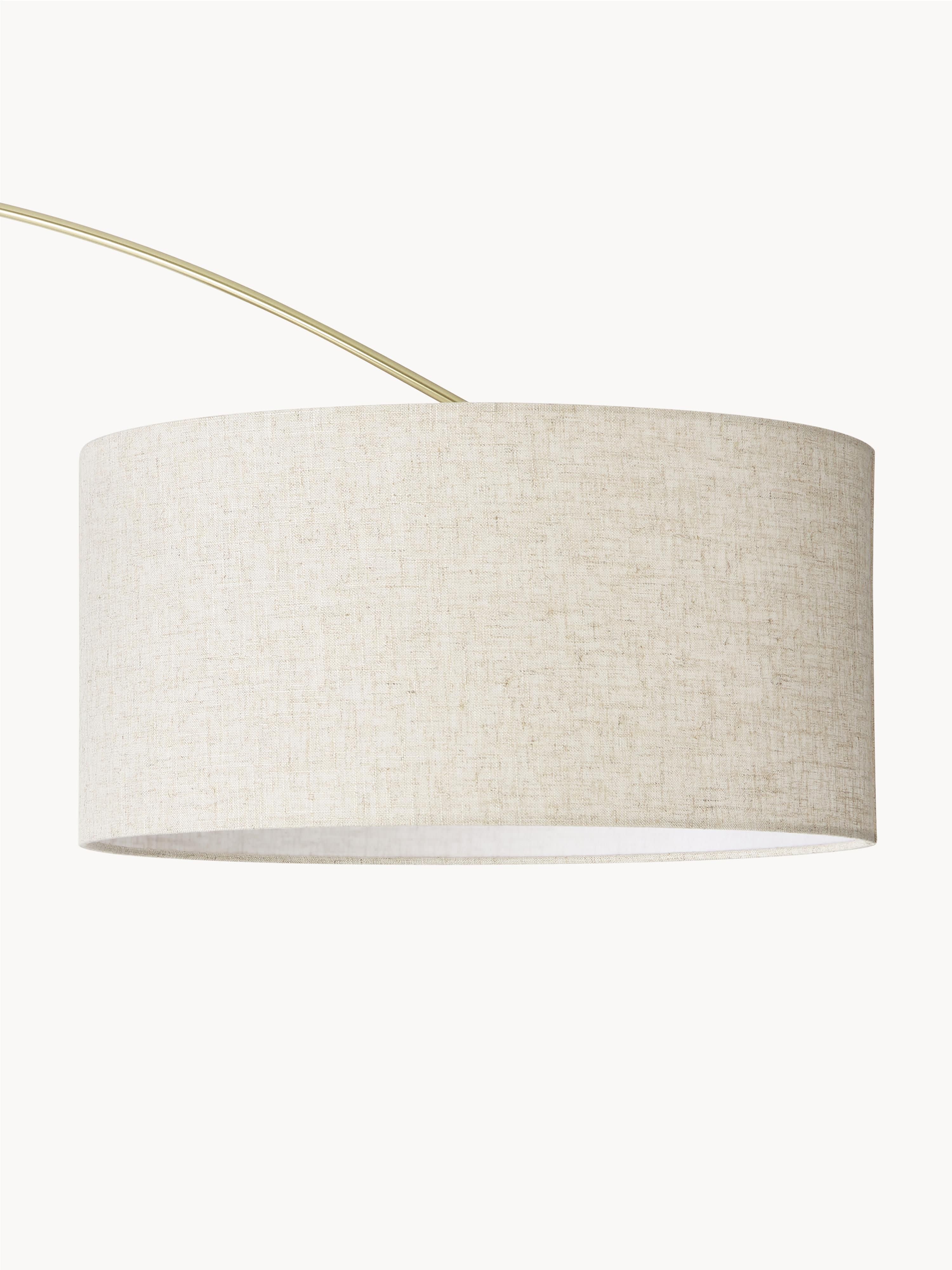 Grand lampadaire arc Cree - Beige clair, doré